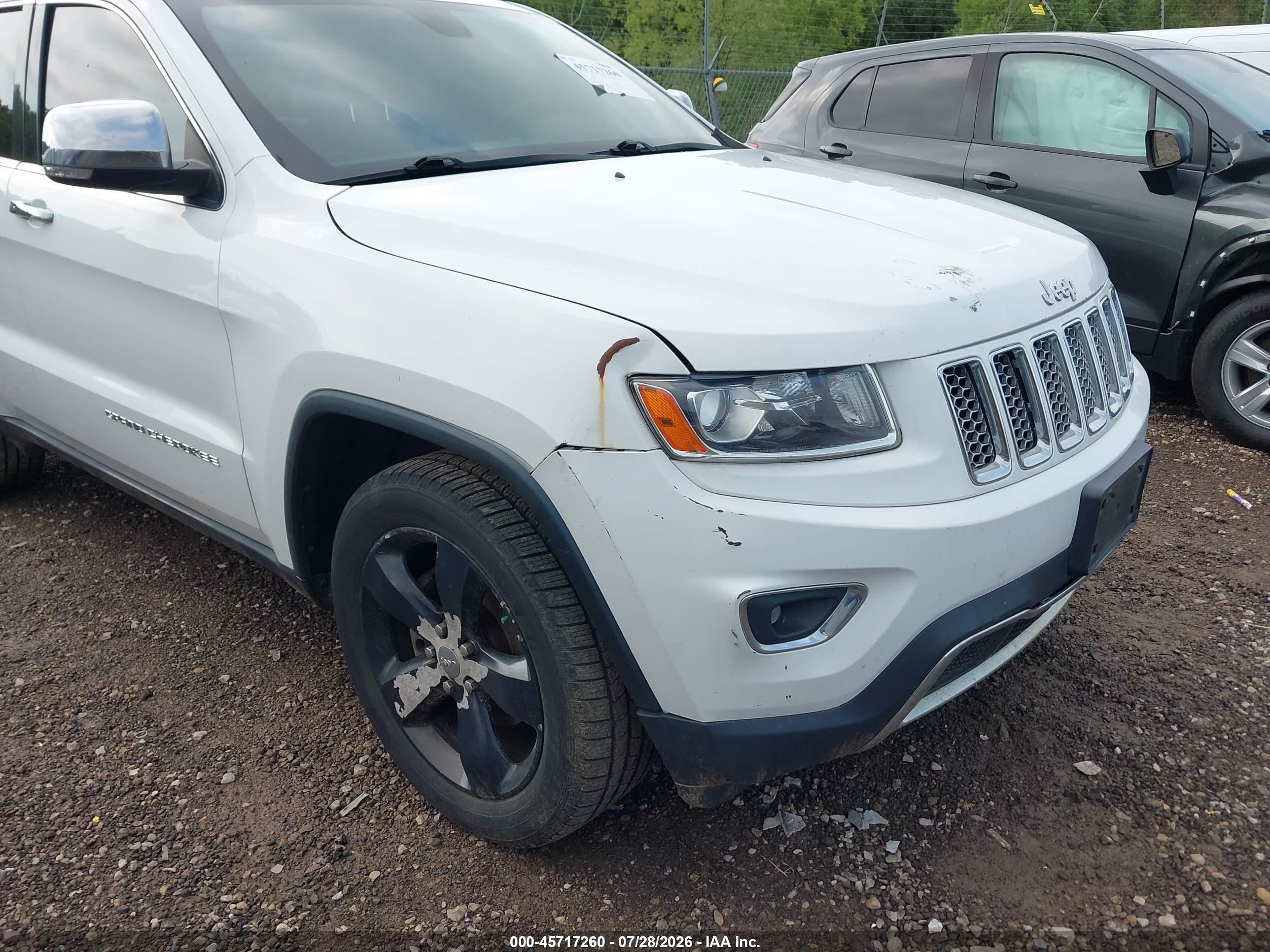 2014 Jeep Grand Cherokee Limited White vin: 1C4RJFBG8EC441043