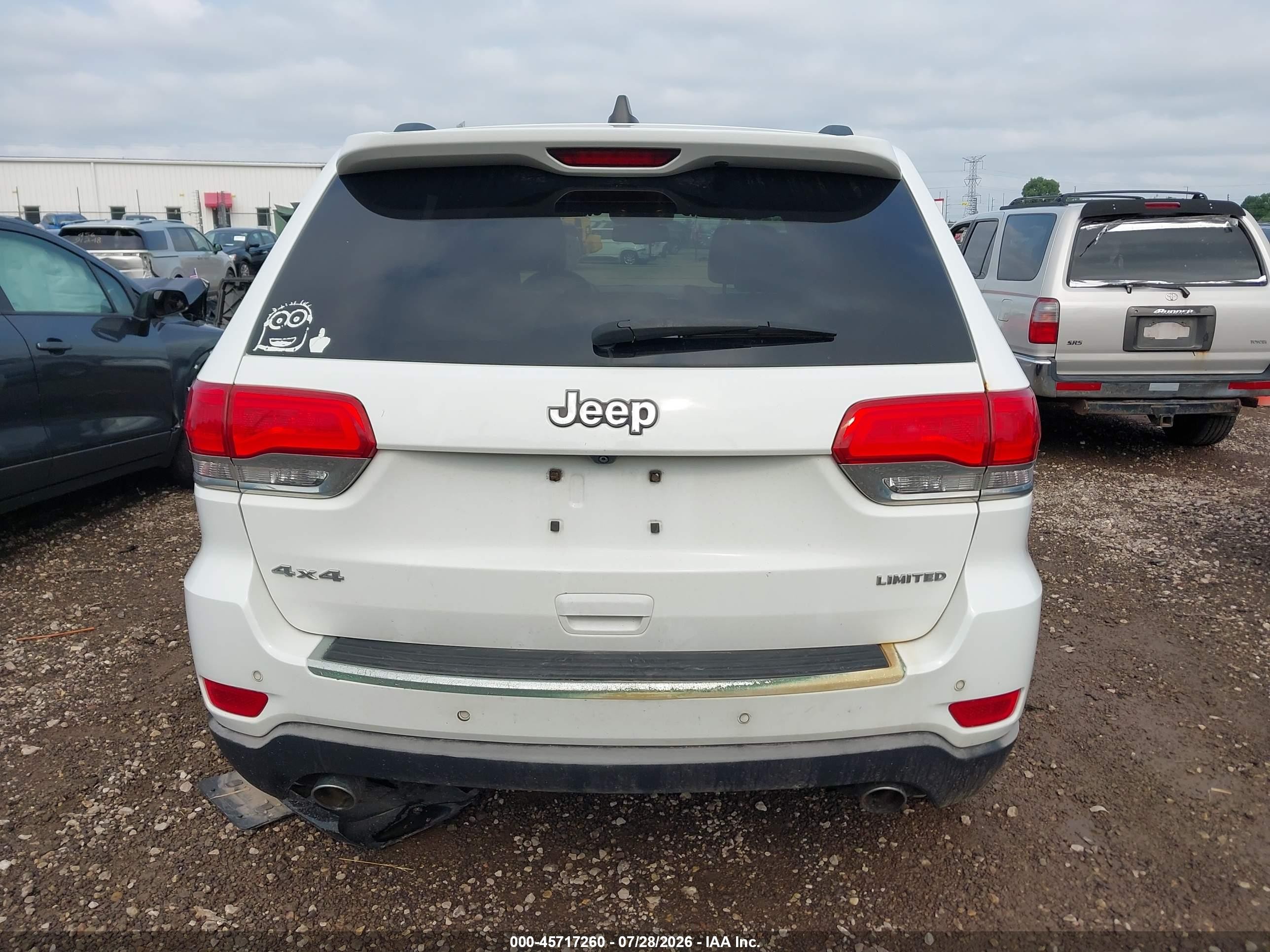 2014 Jeep Grand Cherokee Limited White vin: 1C4RJFBG8EC441043