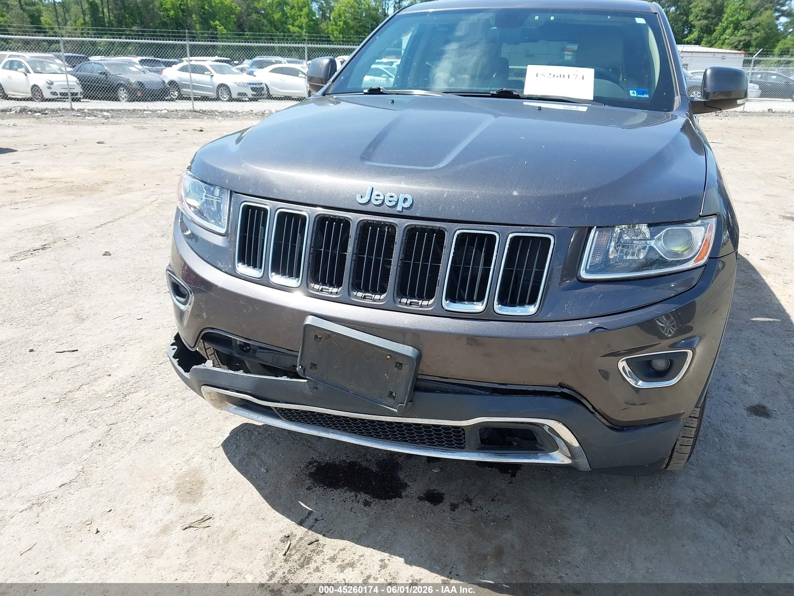 2014 Jeep Grand Cherokee Limited Gray vin: 1C4RJFBG8EC479128
