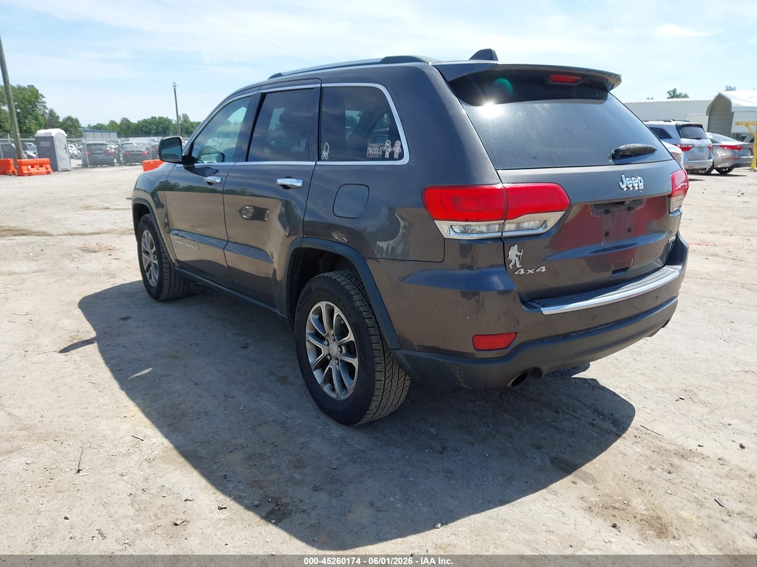 2014 Jeep Grand Cherokee Limited Gray vin: 1C4RJFBG8EC479128