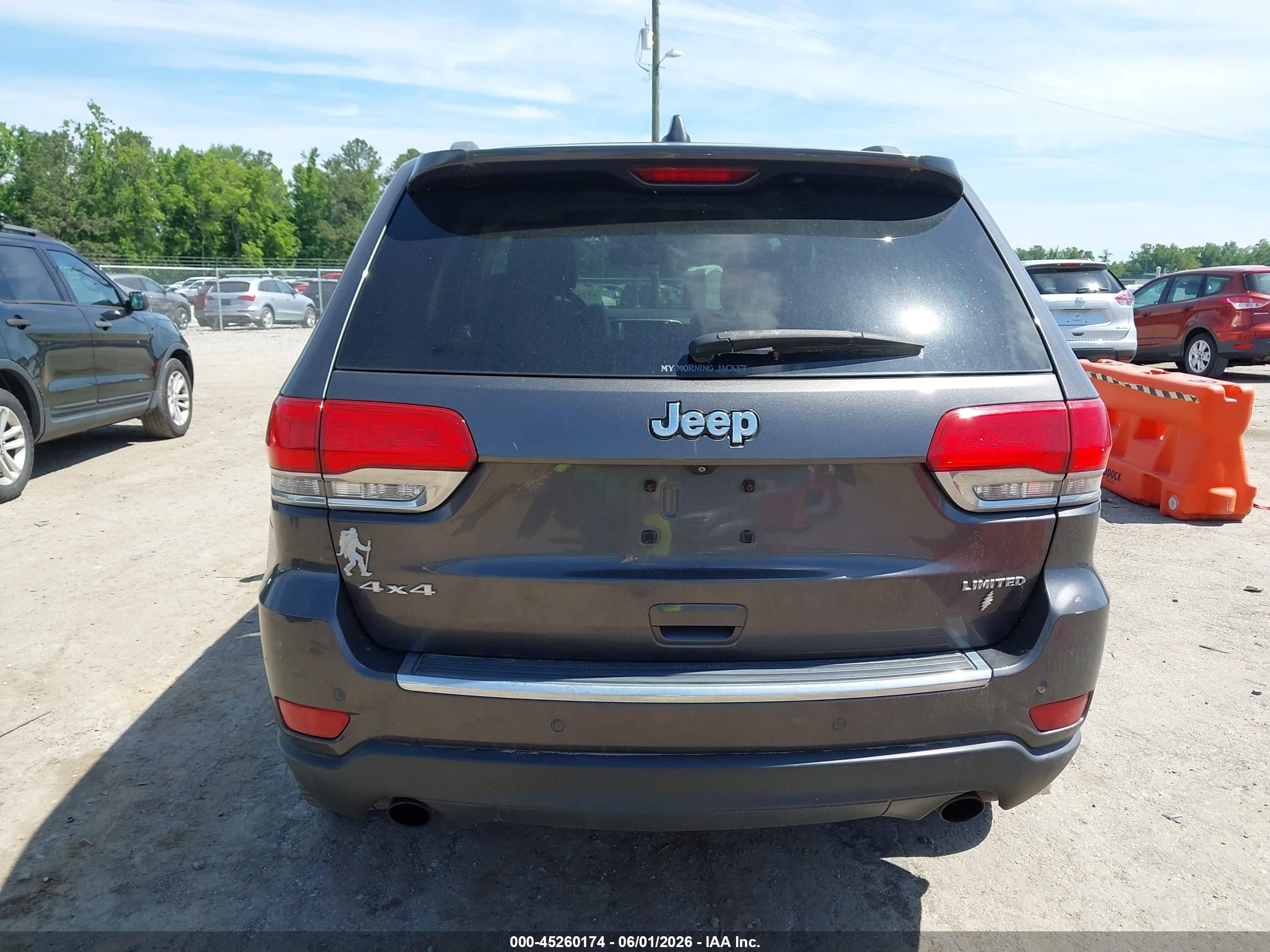 2014 Jeep Grand Cherokee Limited Gray vin: 1C4RJFBG8EC479128