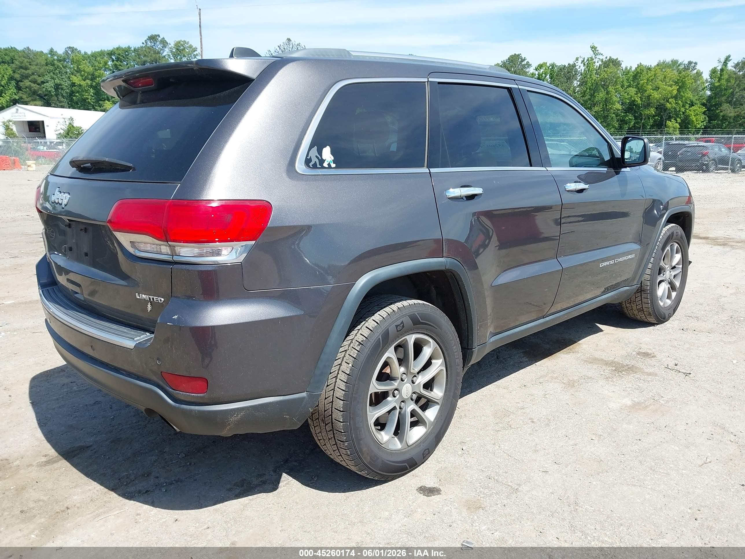 2014 Jeep Grand Cherokee Limited Gray vin: 1C4RJFBG8EC479128