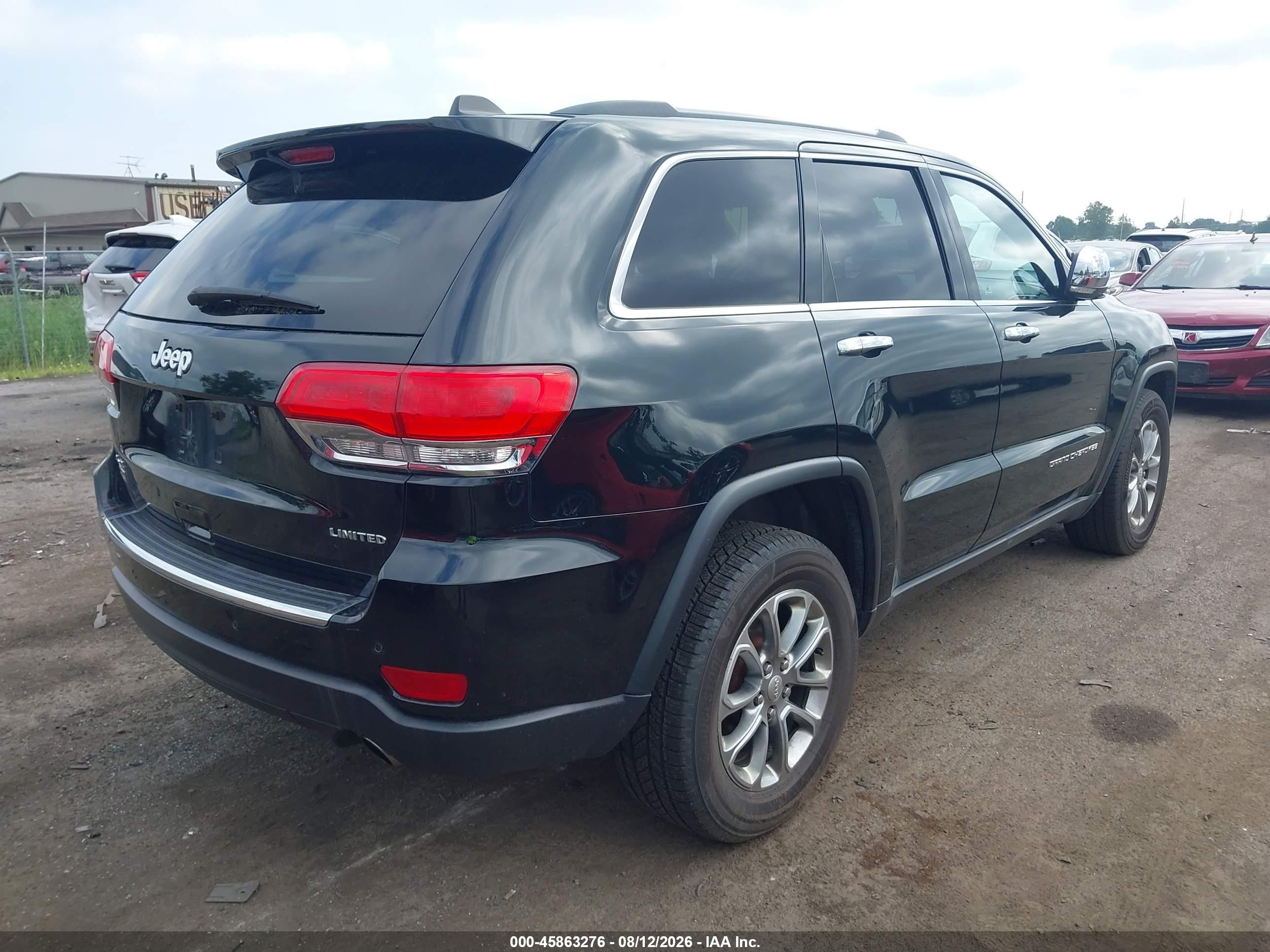 2014 Jeep Grand Cherokee Limited Black vin: 1C4RJFBG8EC482708