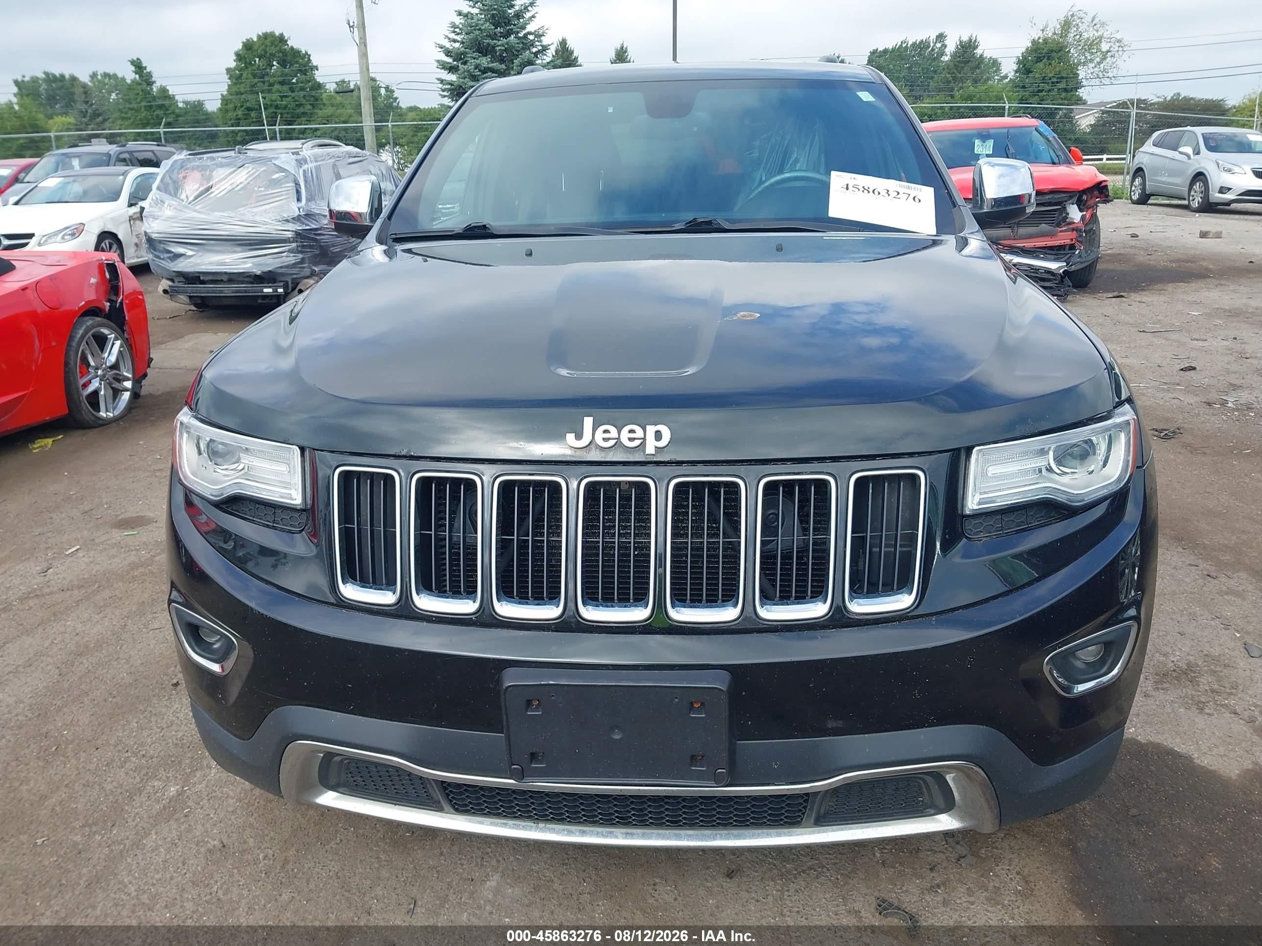 2014 Jeep Grand Cherokee Limited Black vin: 1C4RJFBG8EC482708