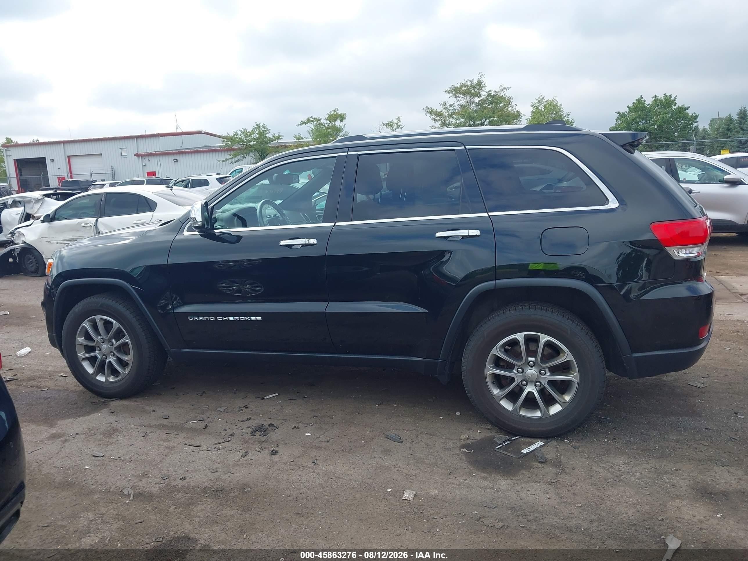 2014 Jeep Grand Cherokee Limited Black vin: 1C4RJFBG8EC482708