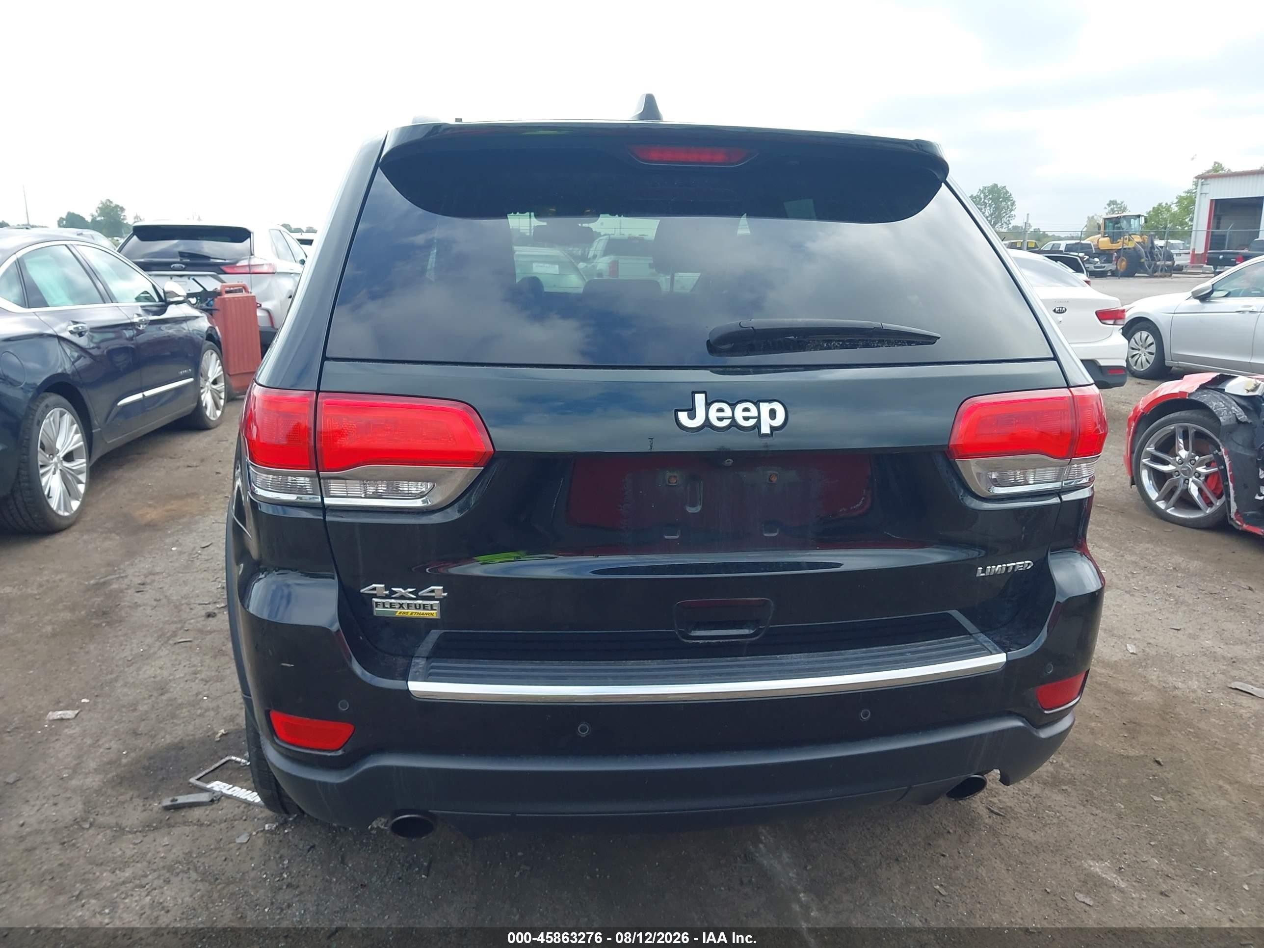 2014 Jeep Grand Cherokee Limited Black vin: 1C4RJFBG8EC482708
