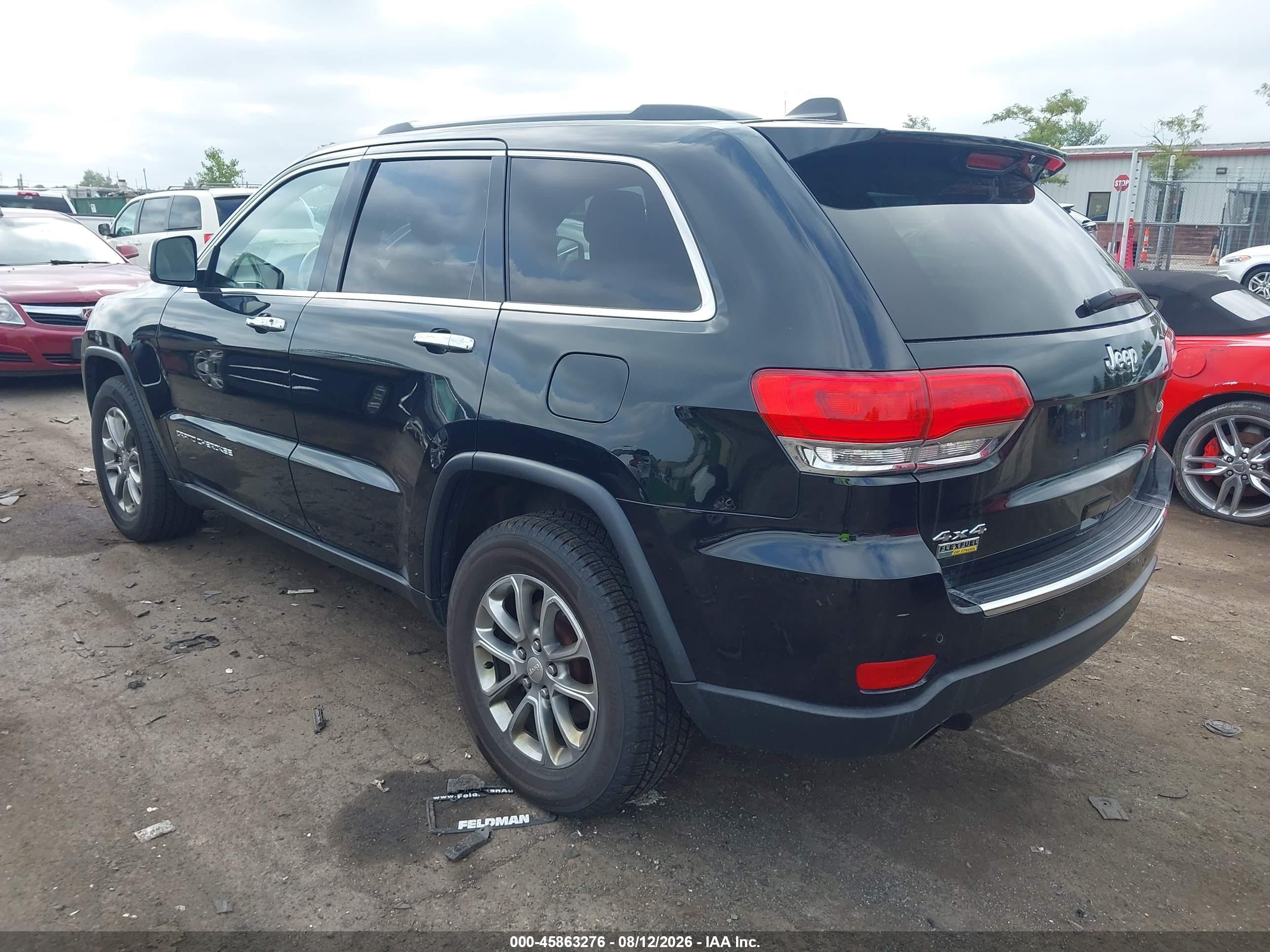 2014 Jeep Grand Cherokee Limited Black vin: 1C4RJFBG8EC482708