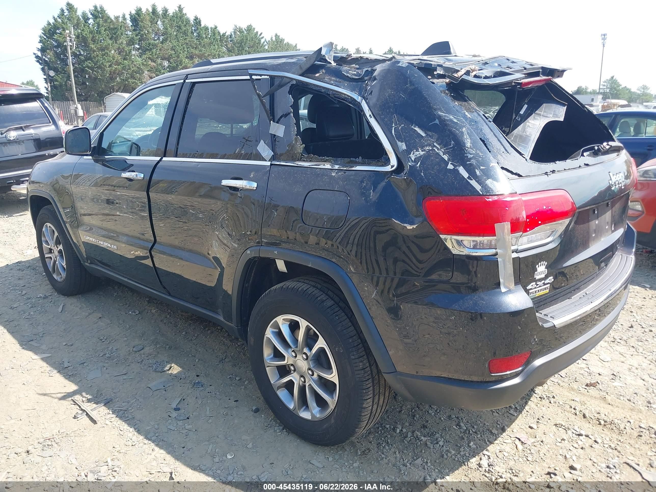 2014 Jeep Grand Cherokee Limited Black vin: 1C4RJFBG8EC533981
