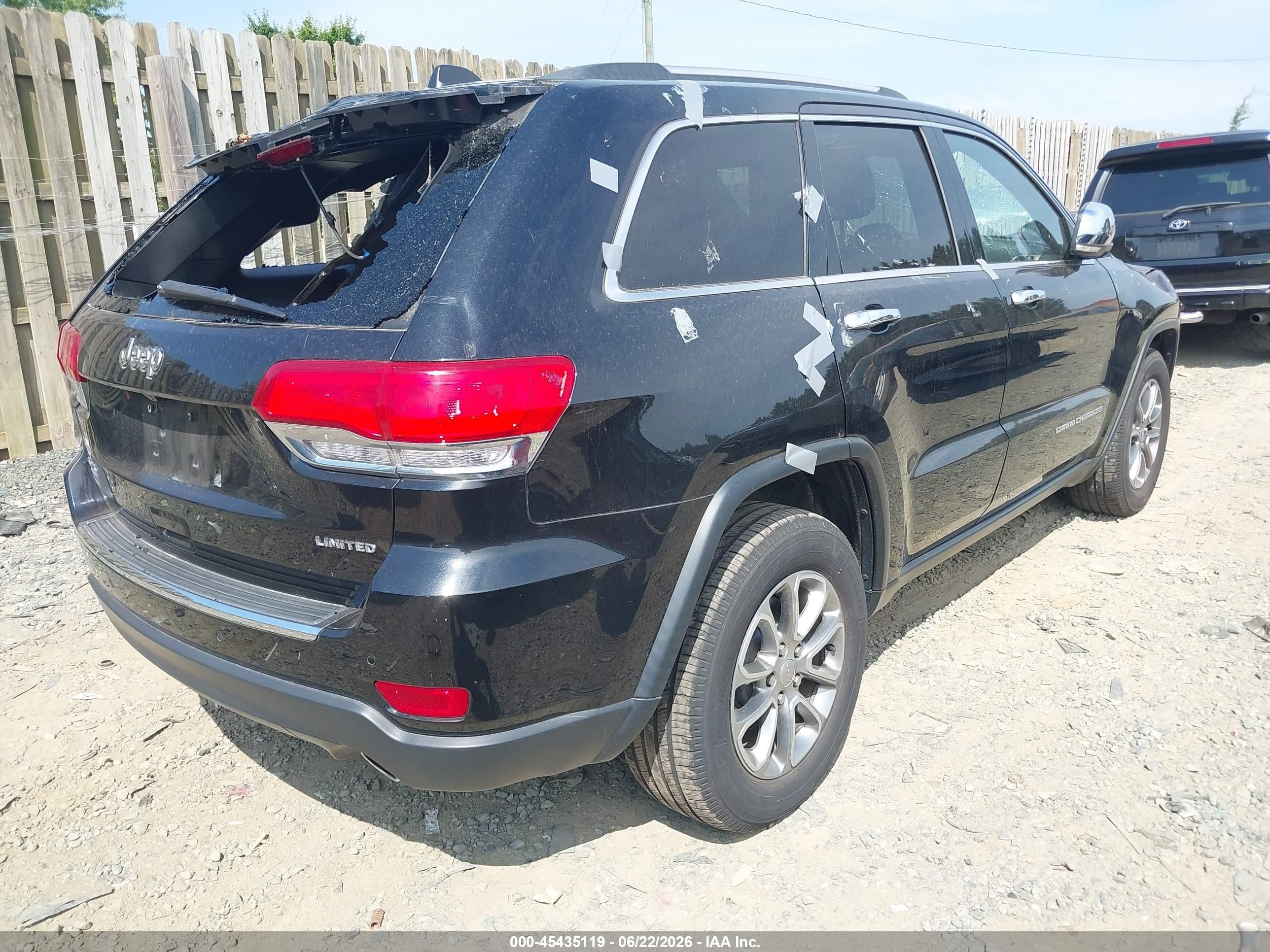 2014 Jeep Grand Cherokee Limited Black vin: 1C4RJFBG8EC533981