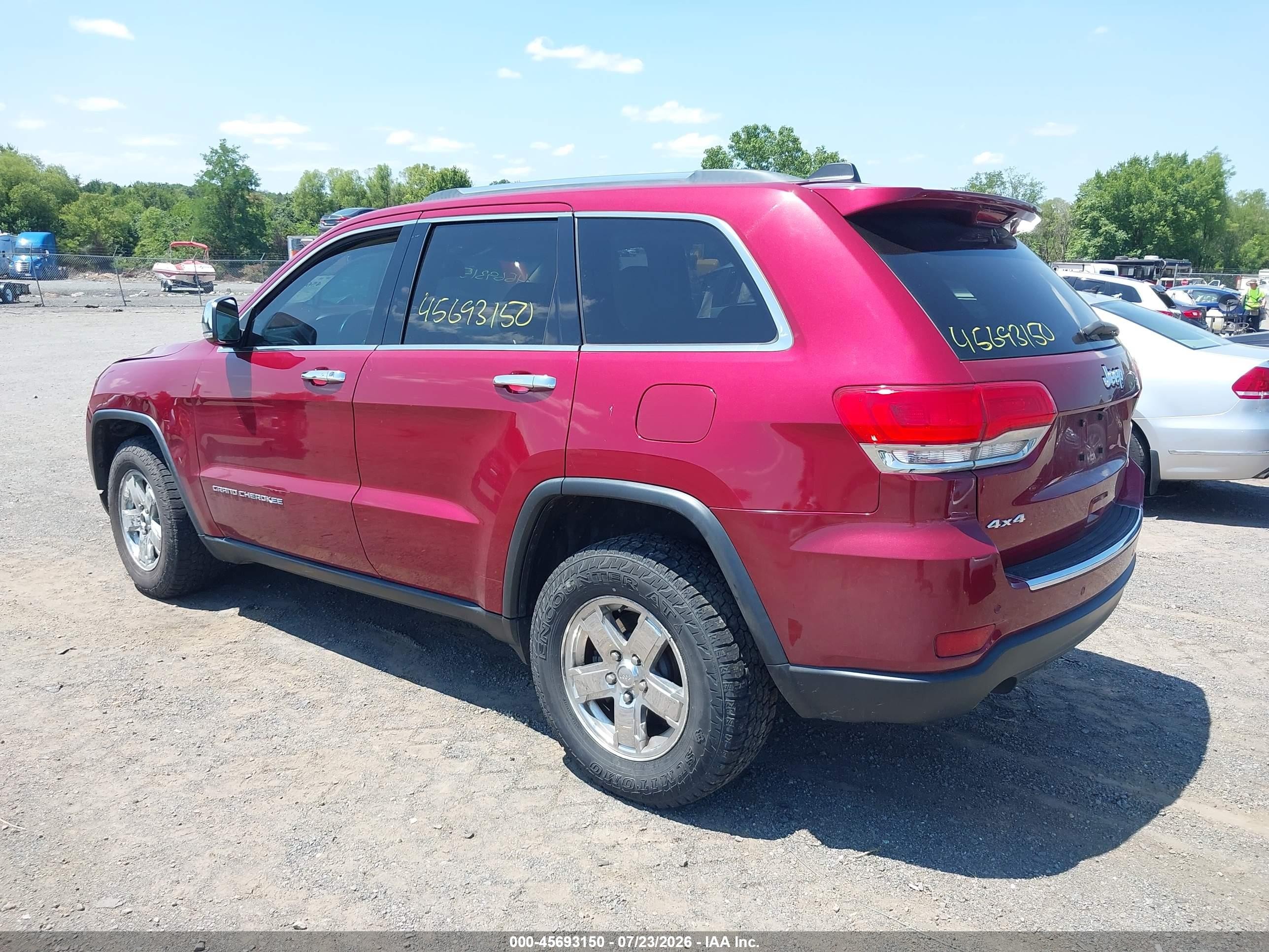 2014 Jeep Grand Cherokee Limited Red vin: 1C4RJFBG8EC555172