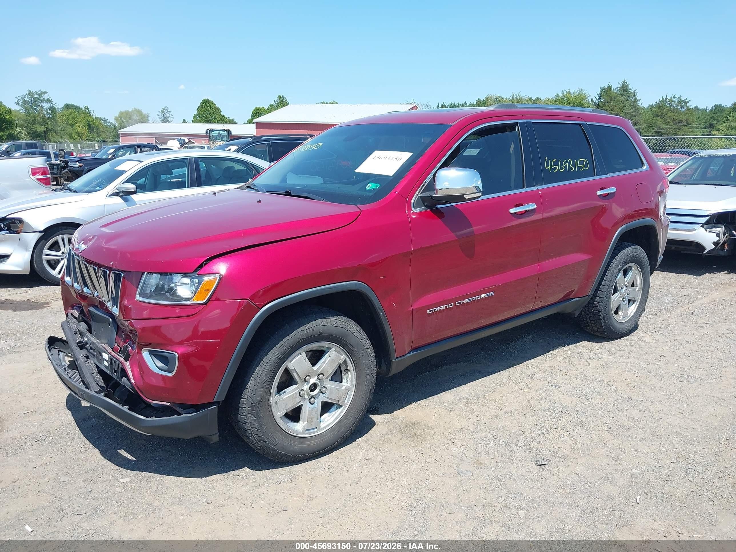2014 Jeep Grand Cherokee Limited Red vin: 1C4RJFBG8EC555172