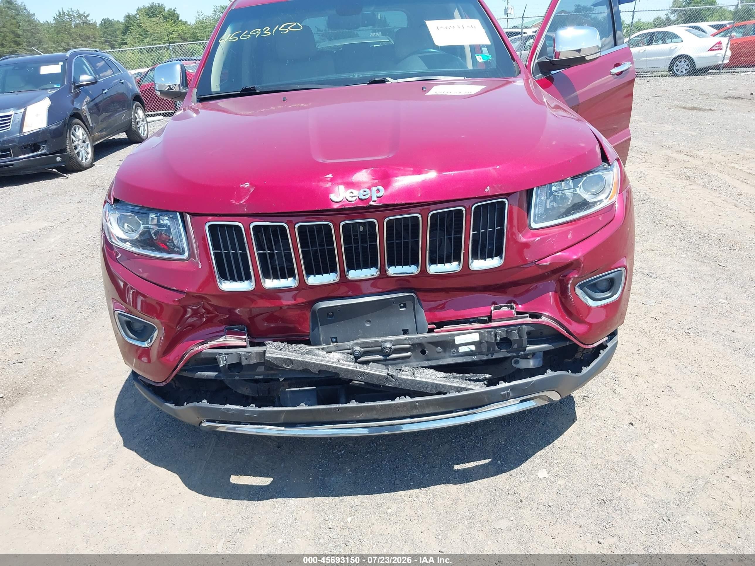 2014 Jeep Grand Cherokee Limited Red vin: 1C4RJFBG8EC555172