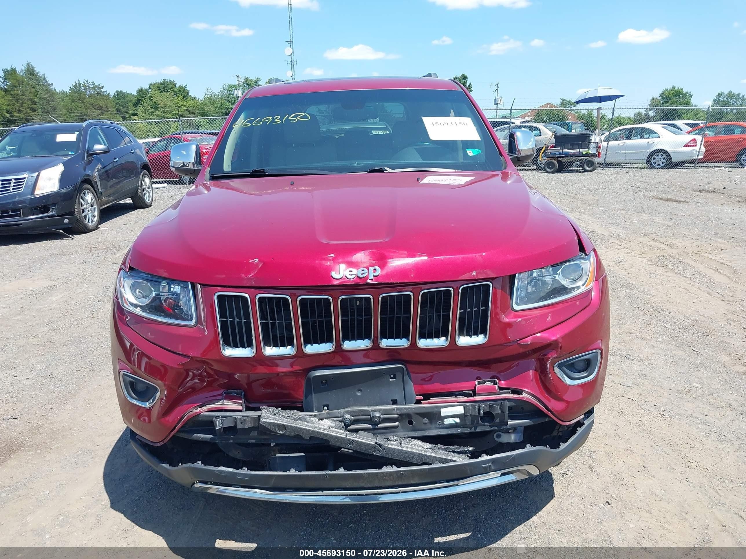 2014 Jeep Grand Cherokee Limited Red vin: 1C4RJFBG8EC555172