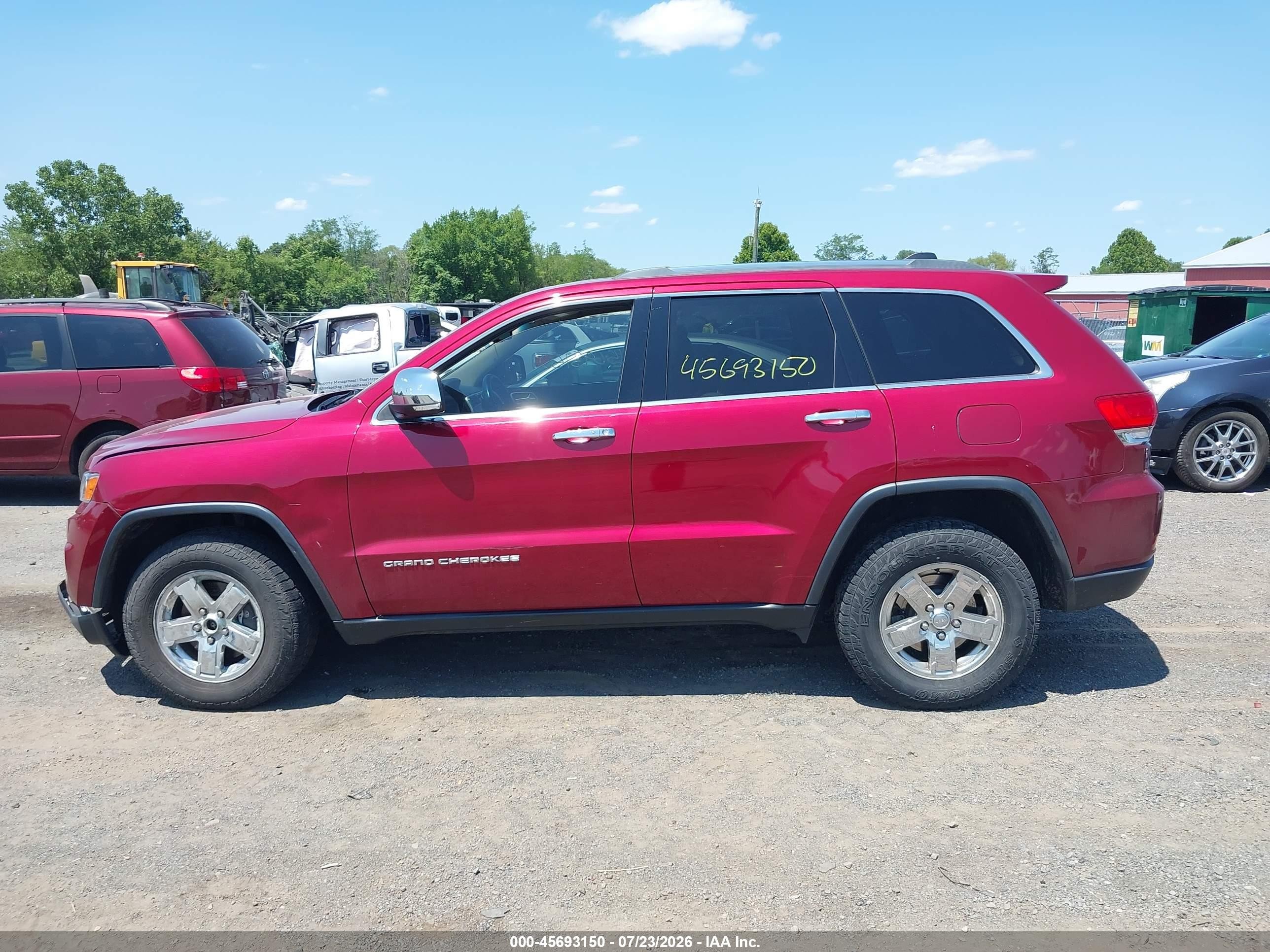 2014 Jeep Grand Cherokee Limited Red vin: 1C4RJFBG8EC555172