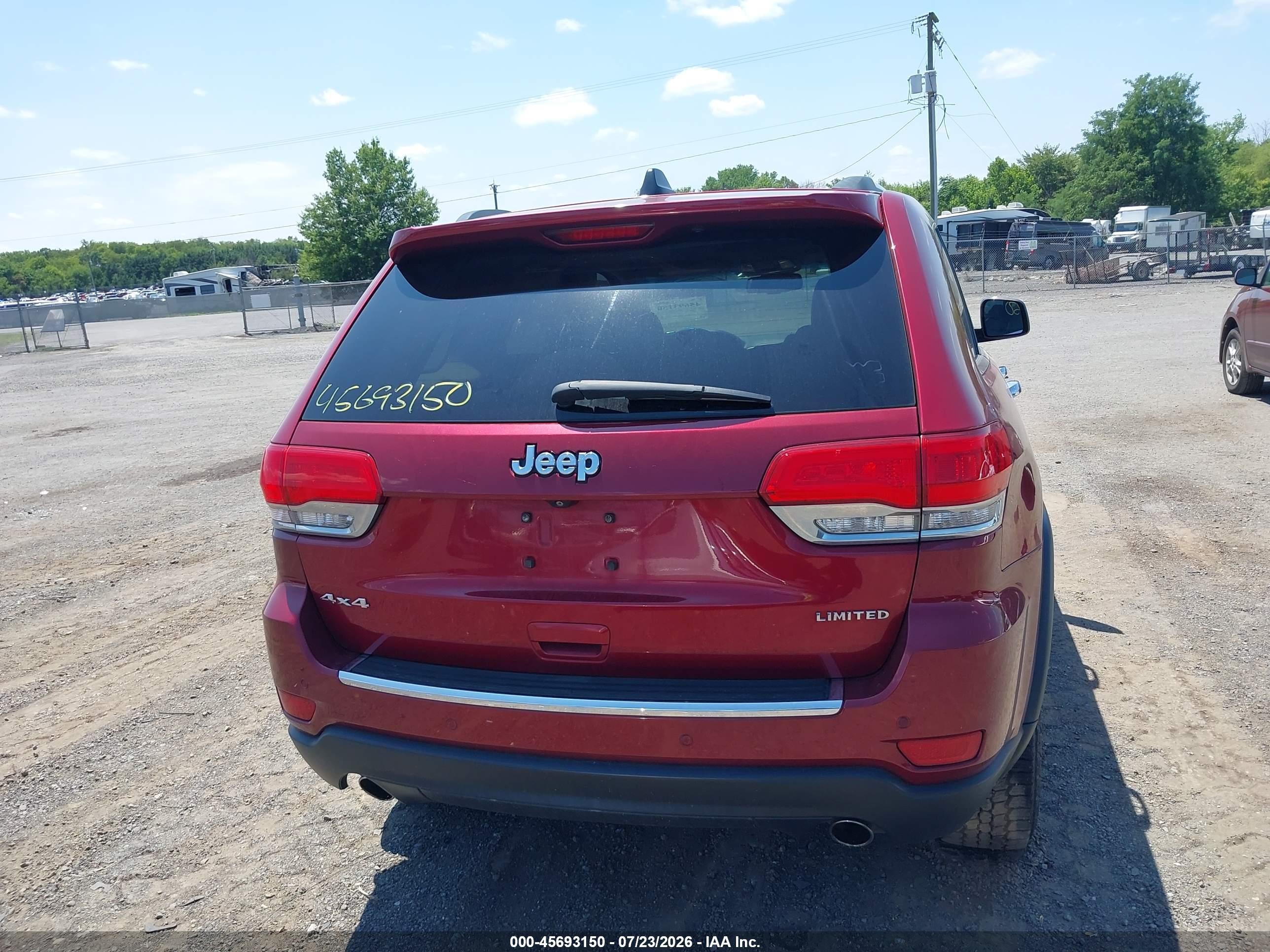 2014 Jeep Grand Cherokee Limited Red vin: 1C4RJFBG8EC555172