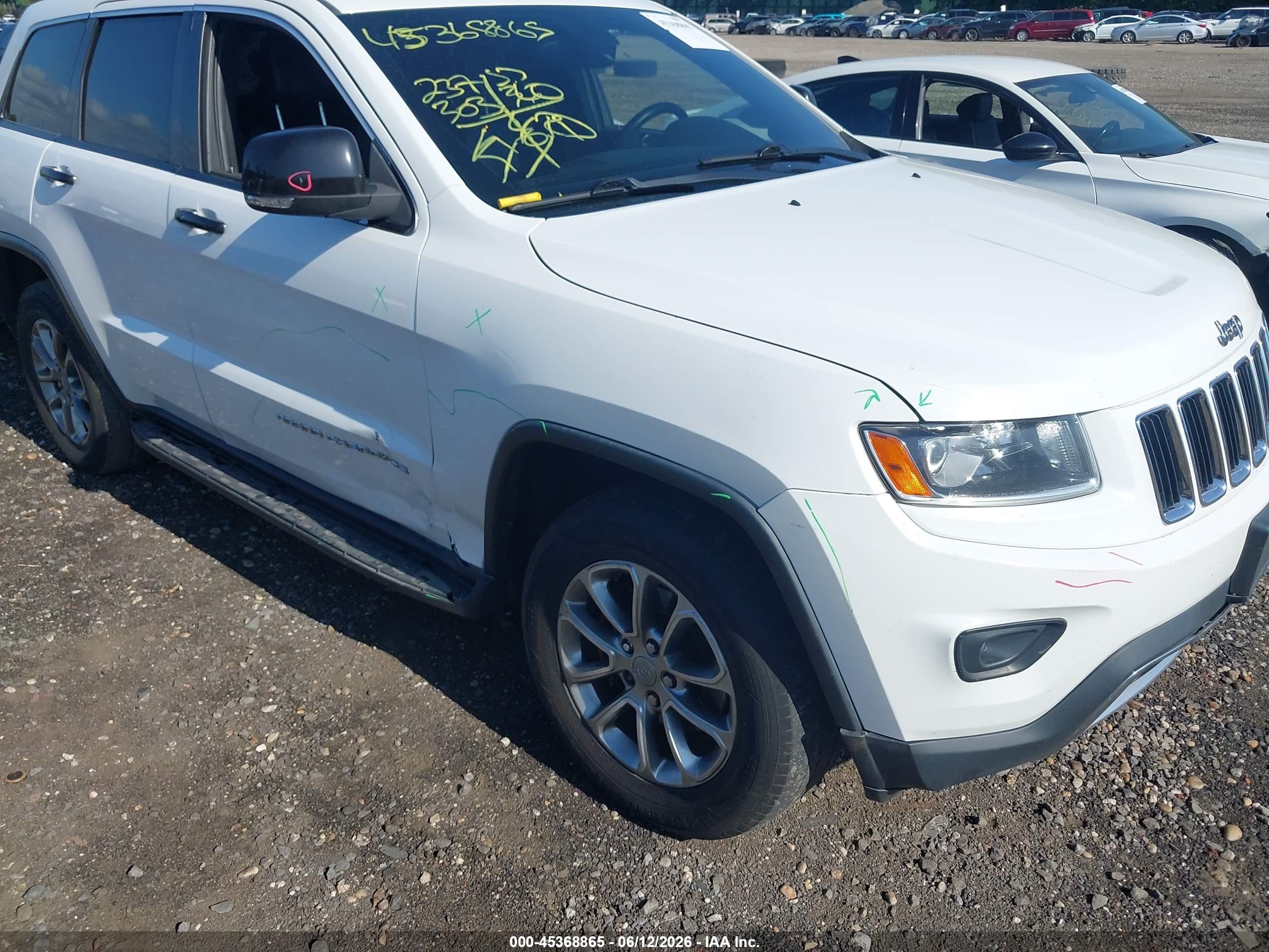 2014 Jeep Grand Cherokee Limited White vin: 1C4RJFBG8EC566883