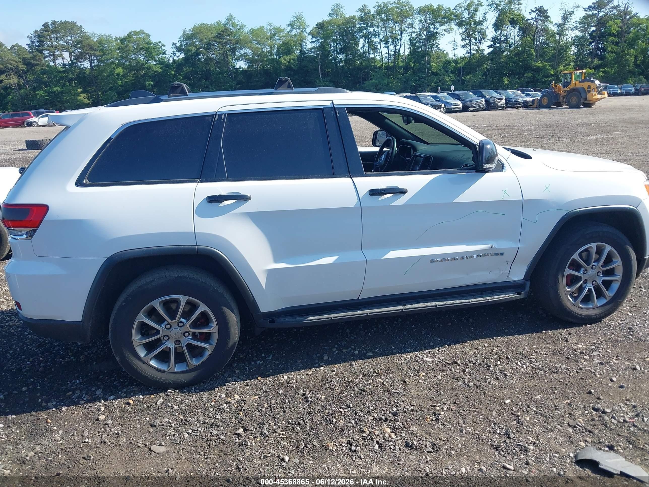 2014 Jeep Grand Cherokee Limited White vin: 1C4RJFBG8EC566883