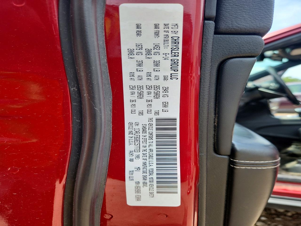 2014 Jeep Grand Cherokee Limited Red vin: 1C4RJFBG8EC577723