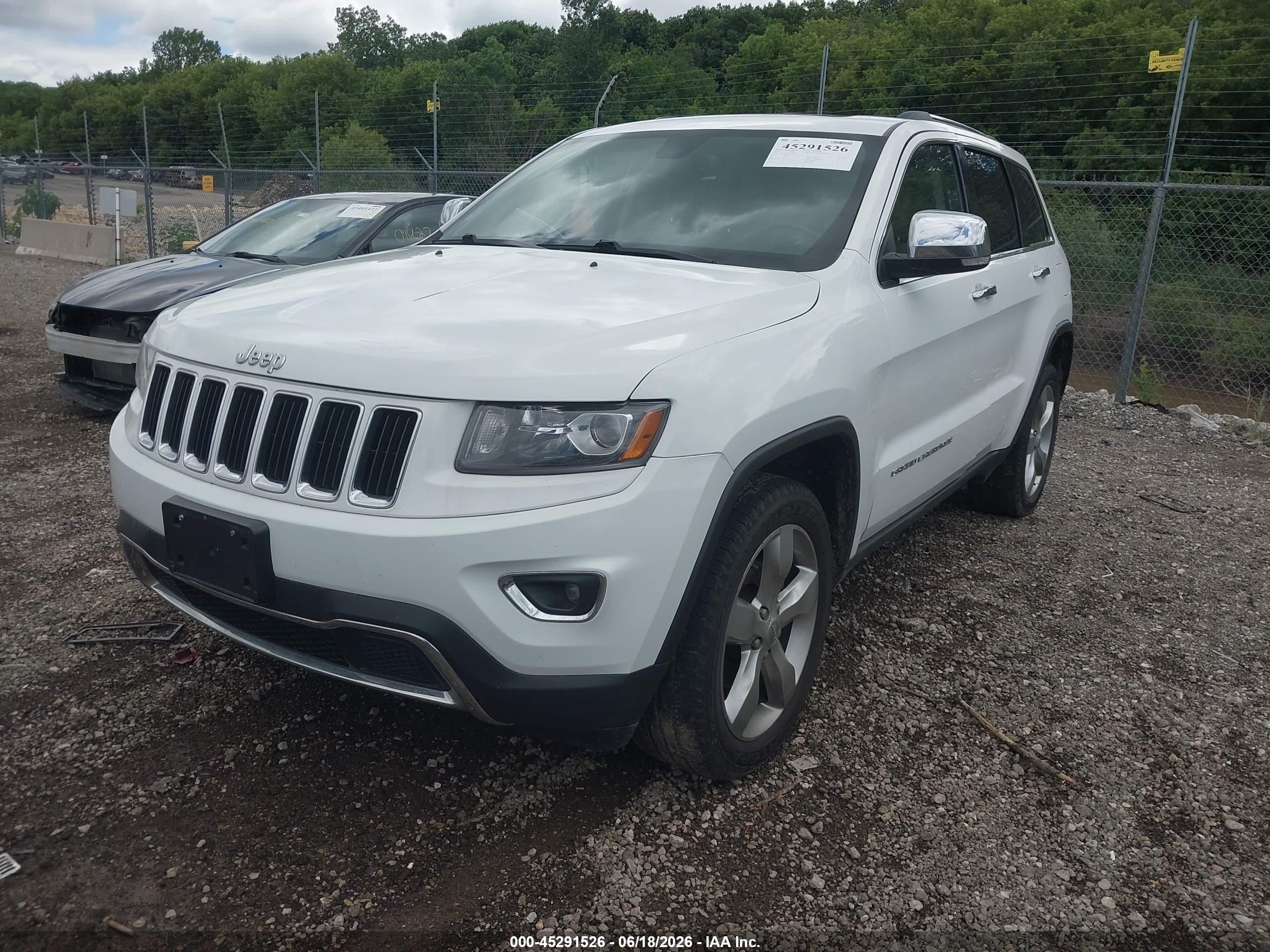 2014 Jeep Grand Cherokee Limited White vin: 1C4RJFBG8EC578113