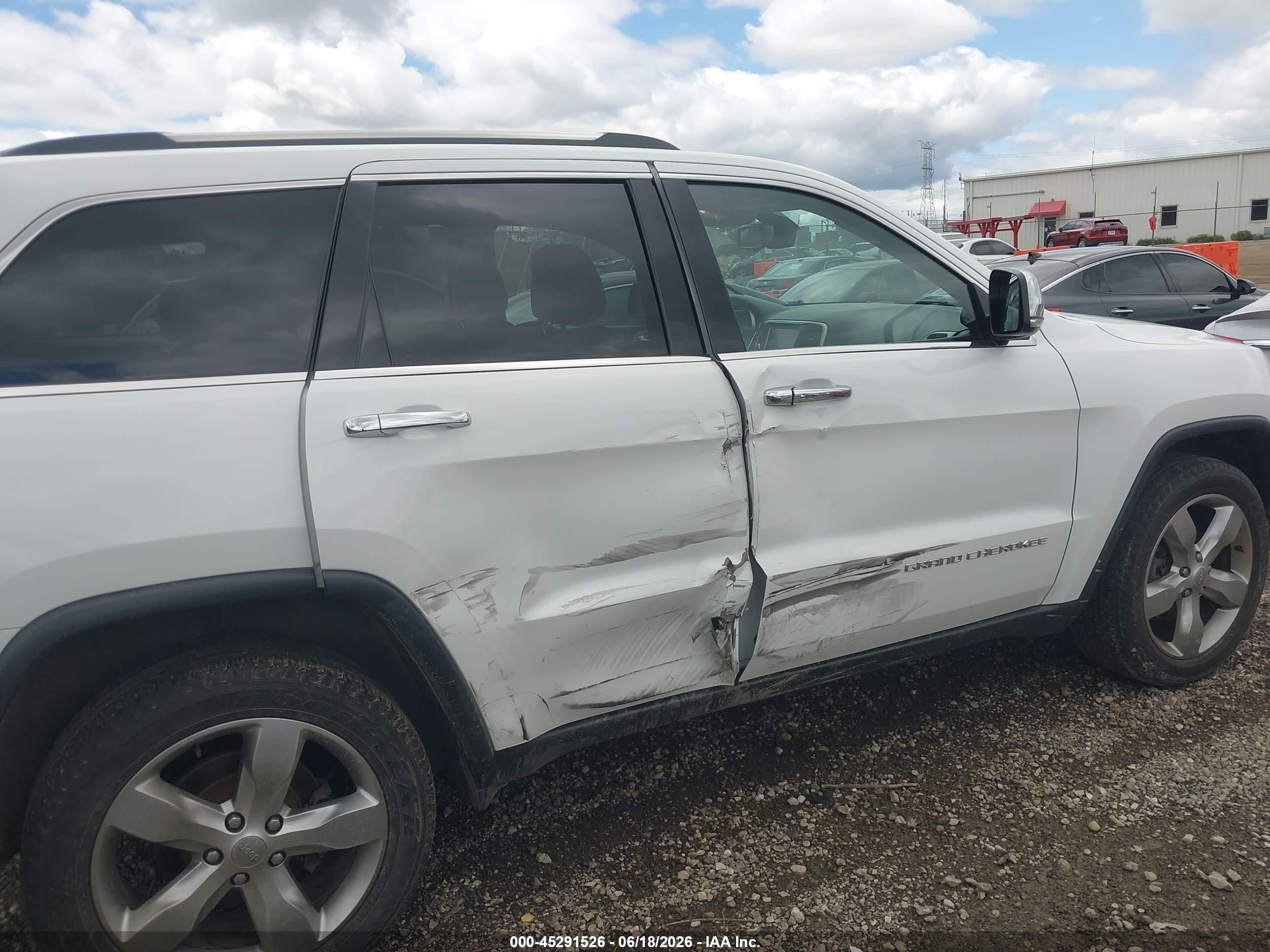 2014 Jeep Grand Cherokee Limited White vin: 1C4RJFBG8EC578113