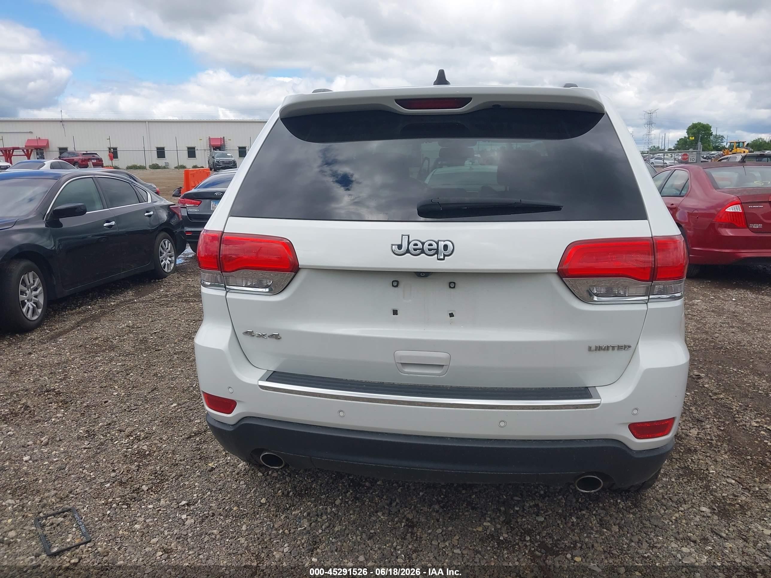 2014 Jeep Grand Cherokee Limited White vin: 1C4RJFBG8EC578113