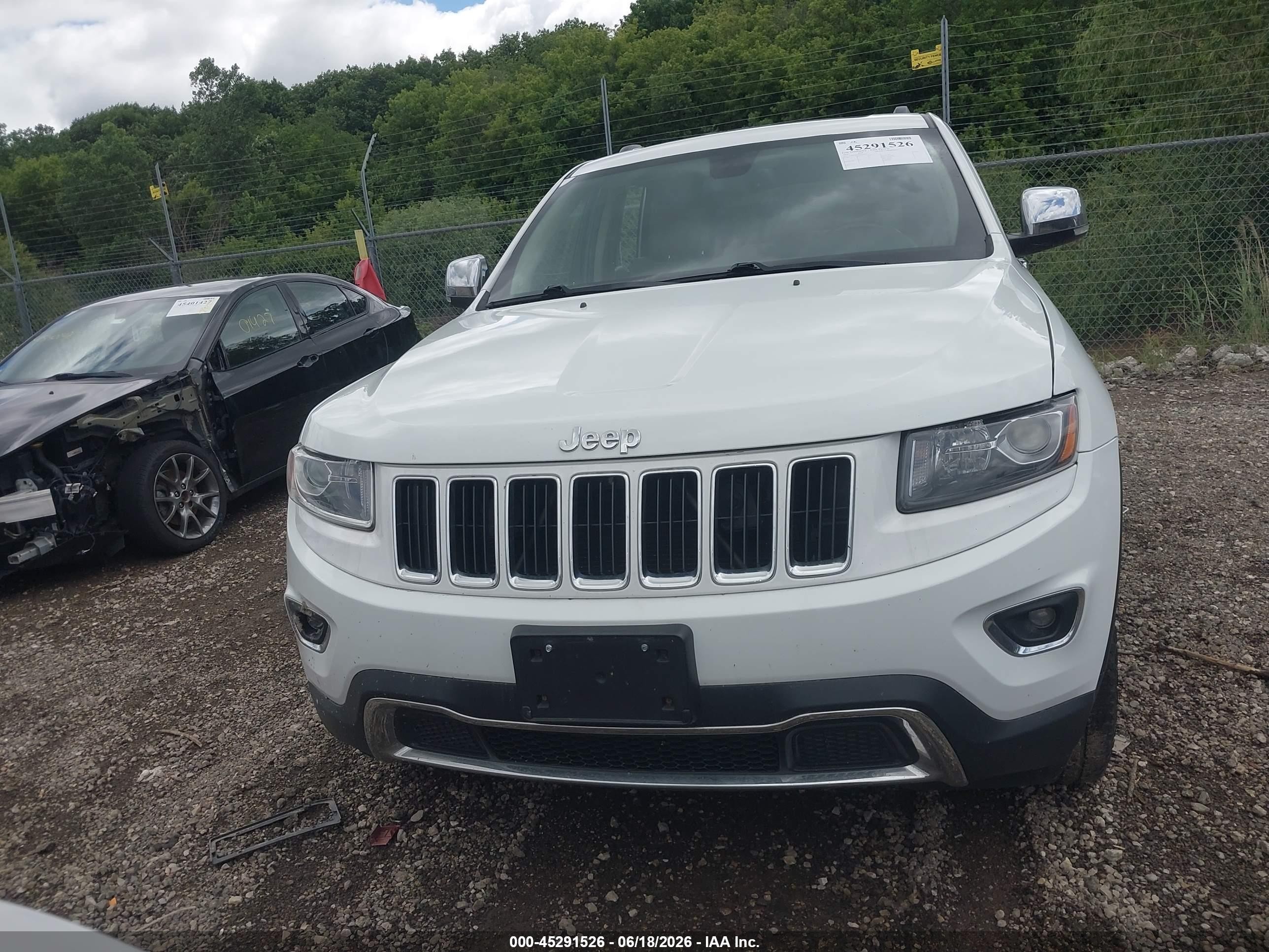 2014 Jeep Grand Cherokee Limited White vin: 1C4RJFBG8EC578113