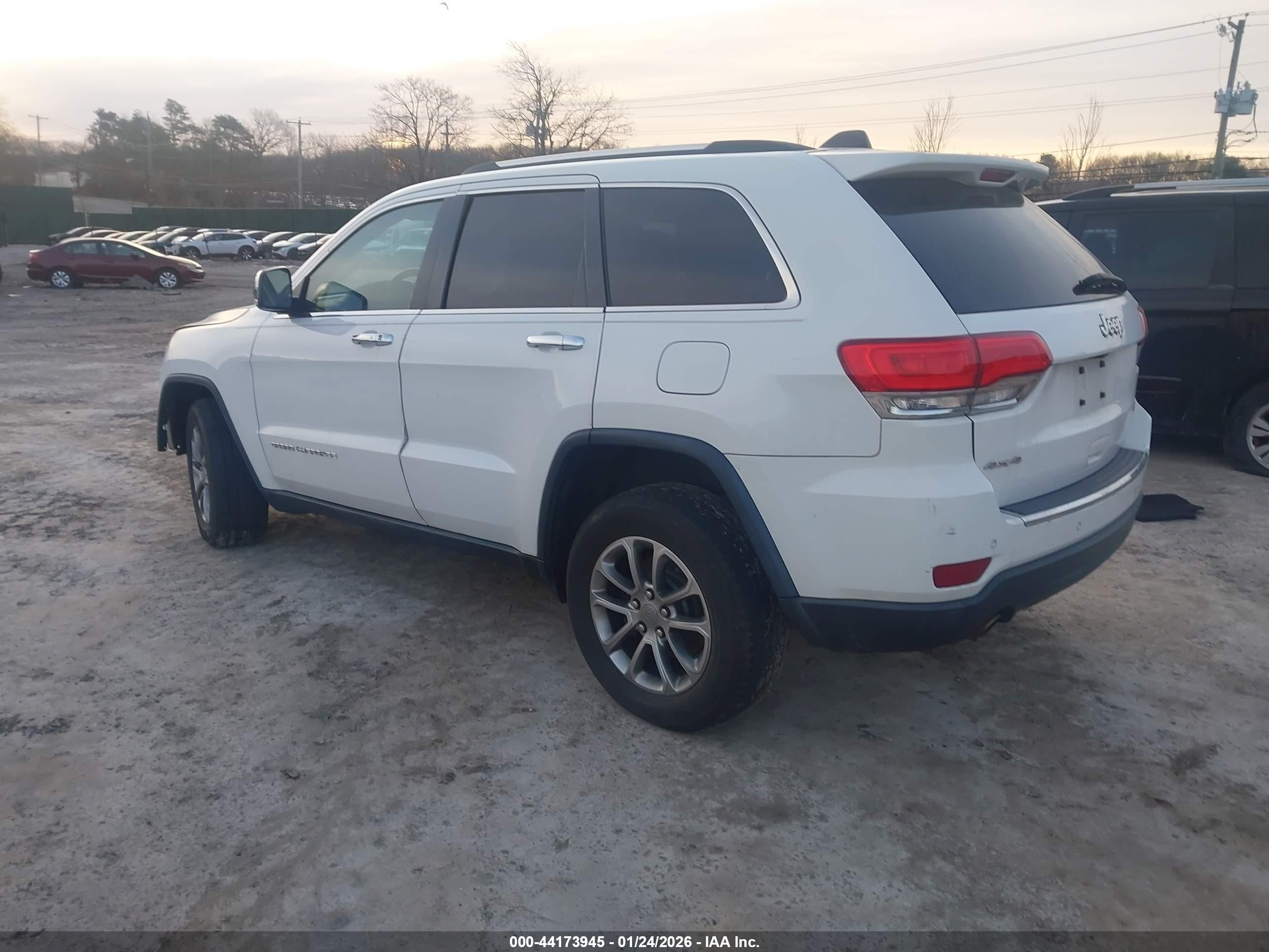 2014 Jeep Grand Cherokee Limited White vin: 1C4RJFBG8EC584221