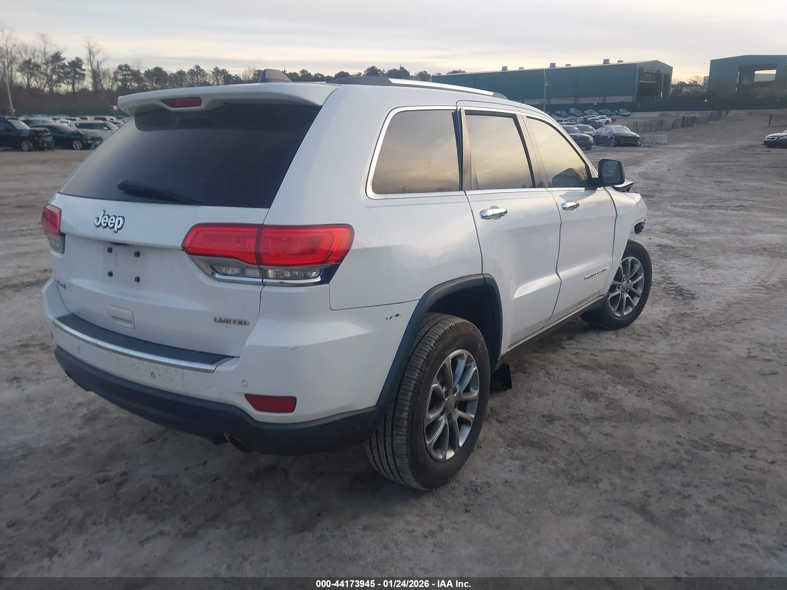 2014 Jeep Grand Cherokee Limited White vin: 1C4RJFBG8EC584221