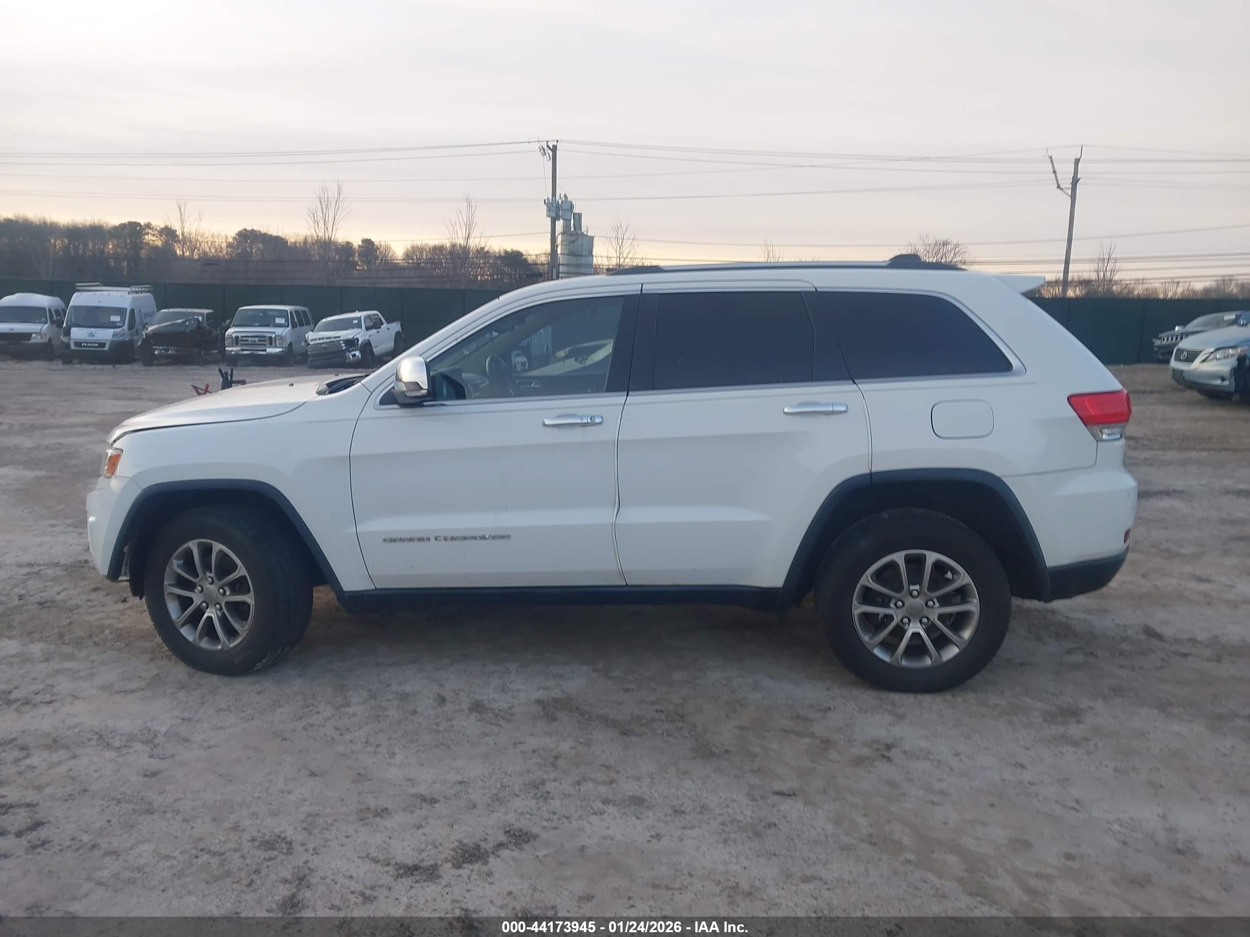 2014 Jeep Grand Cherokee Limited White vin: 1C4RJFBG8EC584221