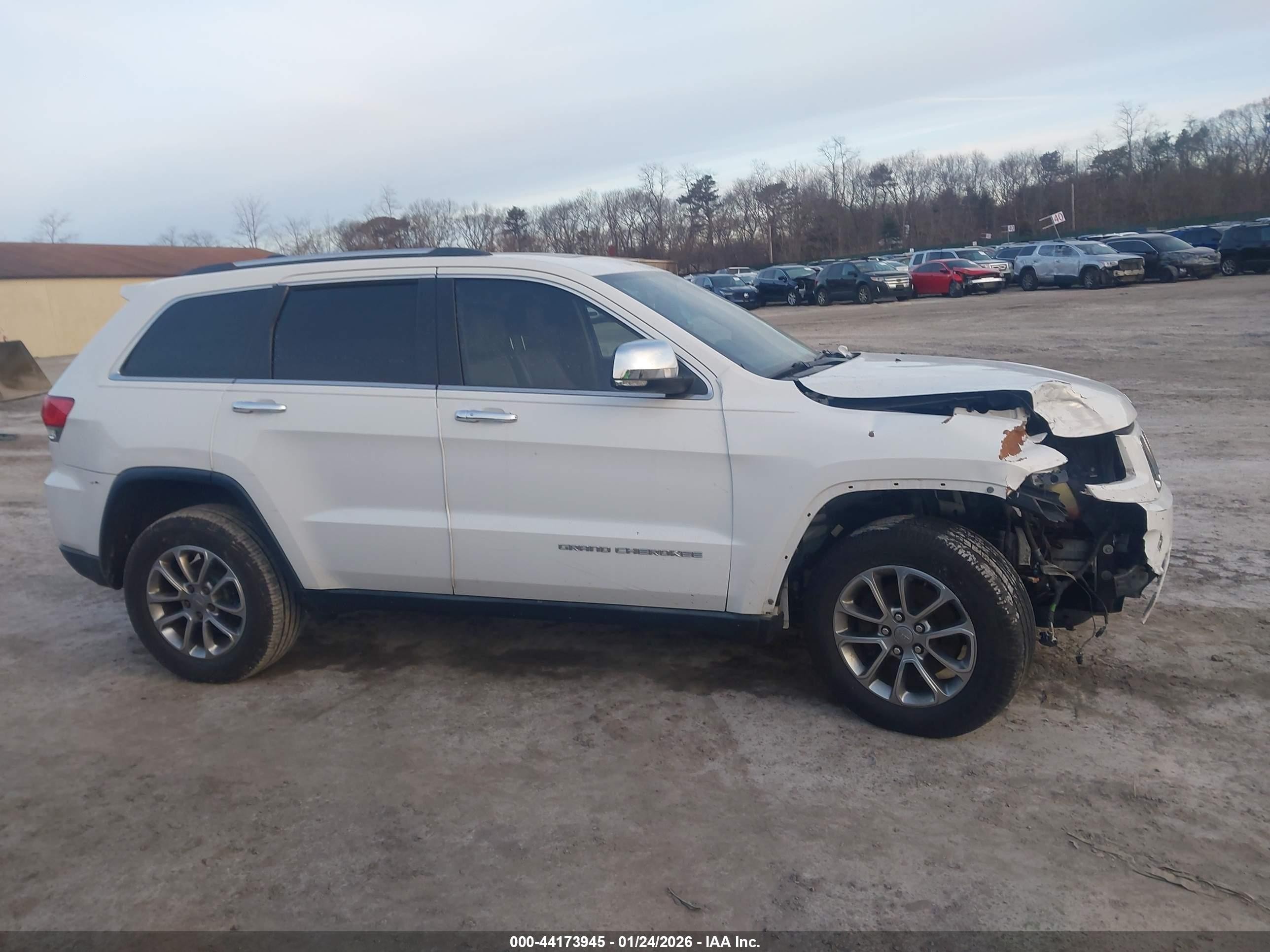 2014 Jeep Grand Cherokee Limited White vin: 1C4RJFBG8EC584221