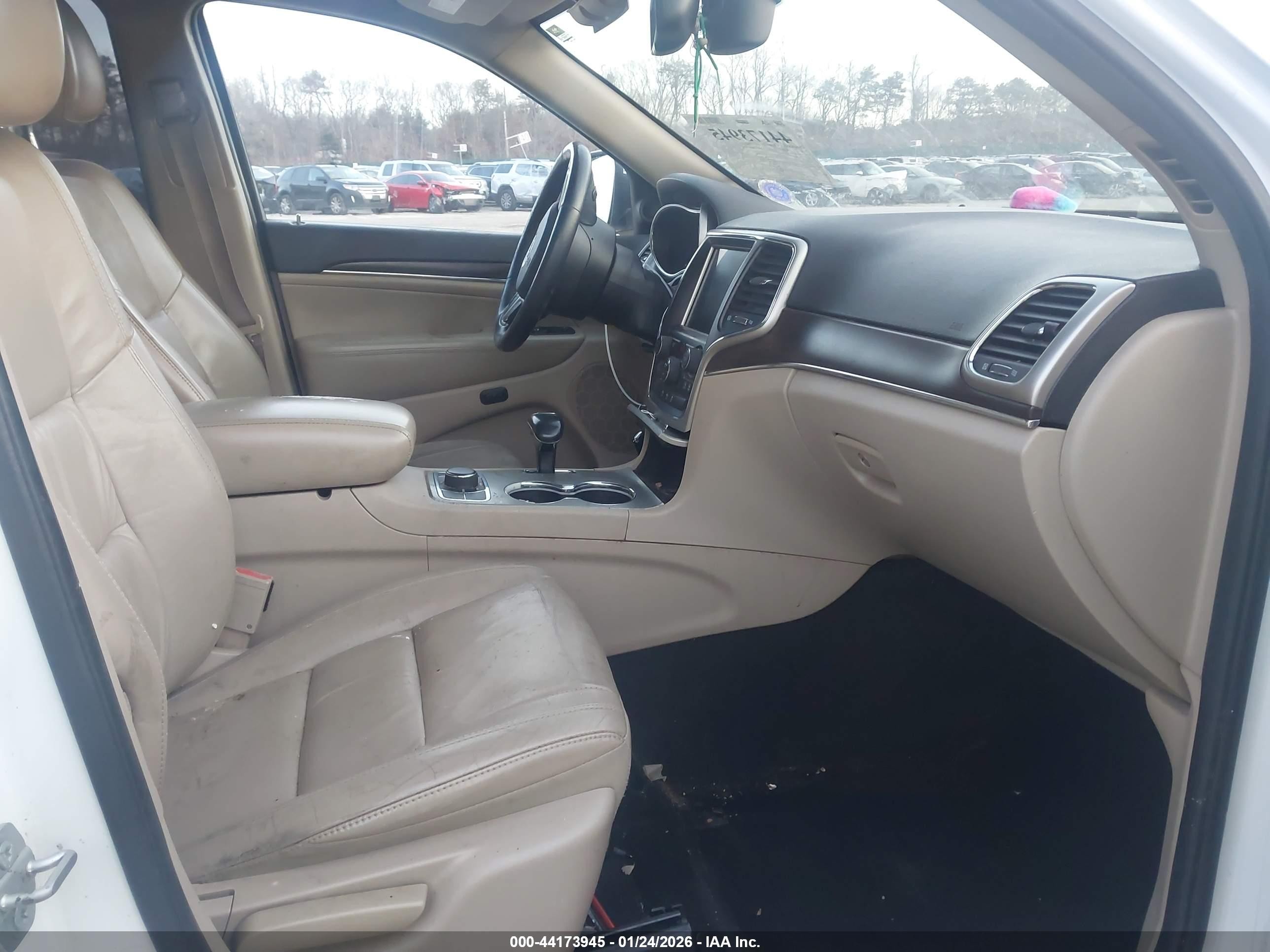 2014 Jeep Grand Cherokee Limited White vin: 1C4RJFBG8EC584221