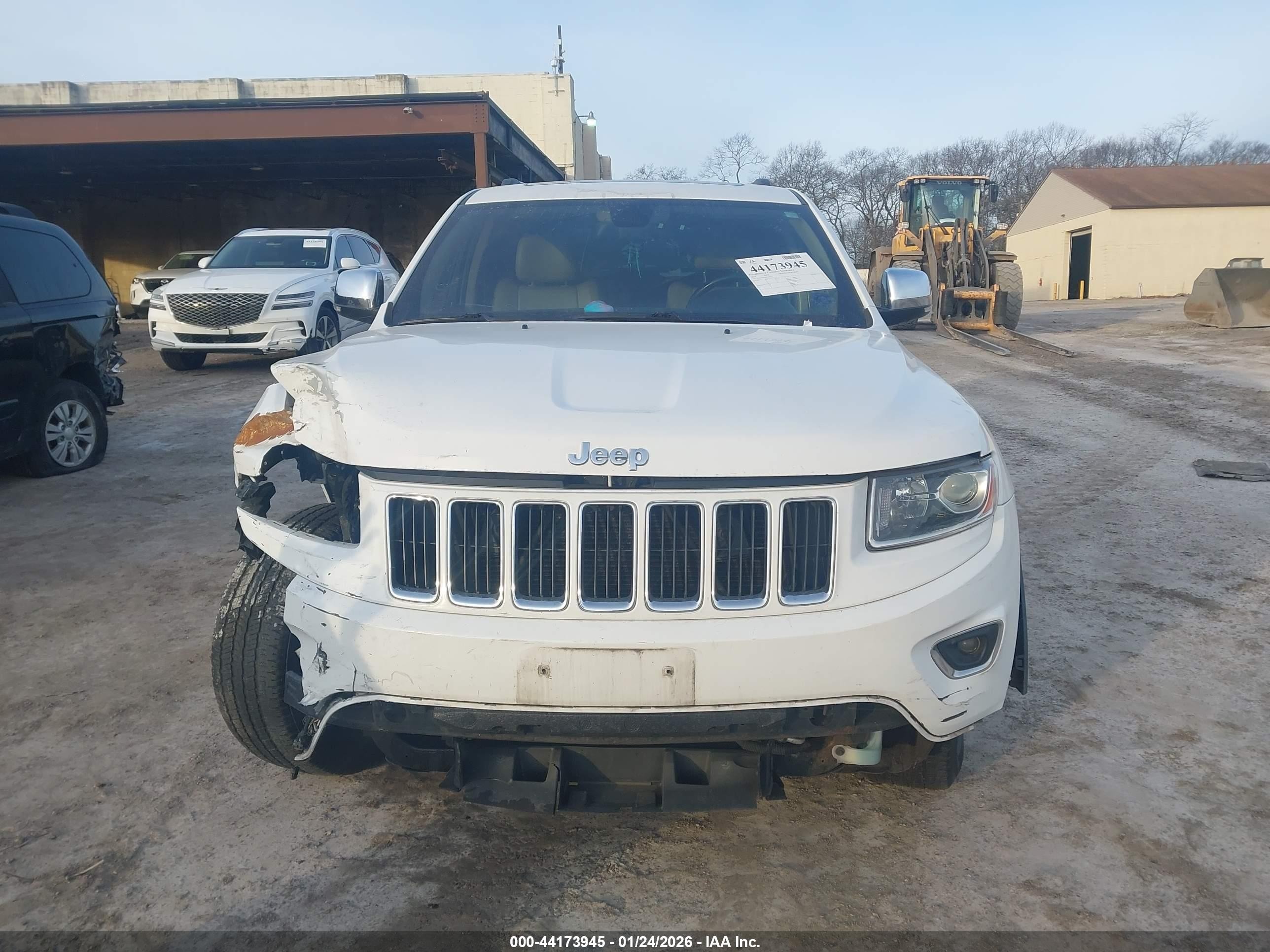 2014 Jeep Grand Cherokee Limited White vin: 1C4RJFBG8EC584221