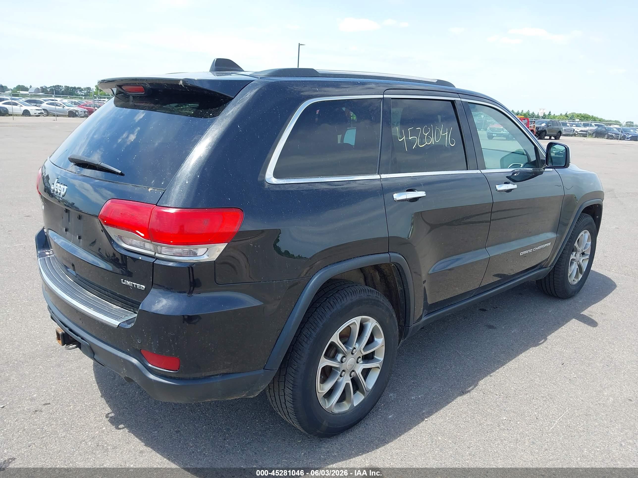 2015 Jeep Grand Cherokee Limited Black vin: 1C4RJFBG8FC214761