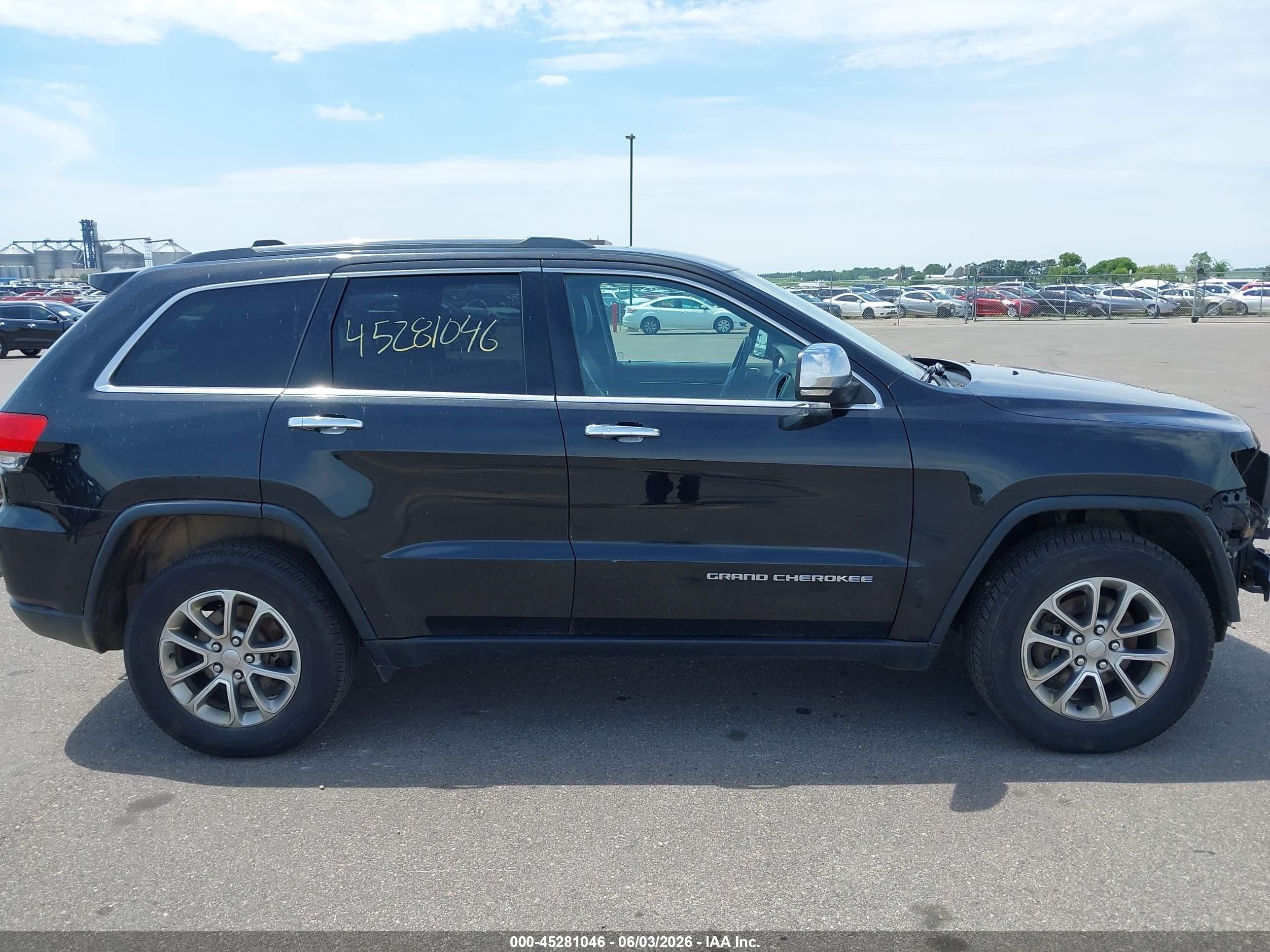 2015 Jeep Grand Cherokee Limited Black vin: 1C4RJFBG8FC214761