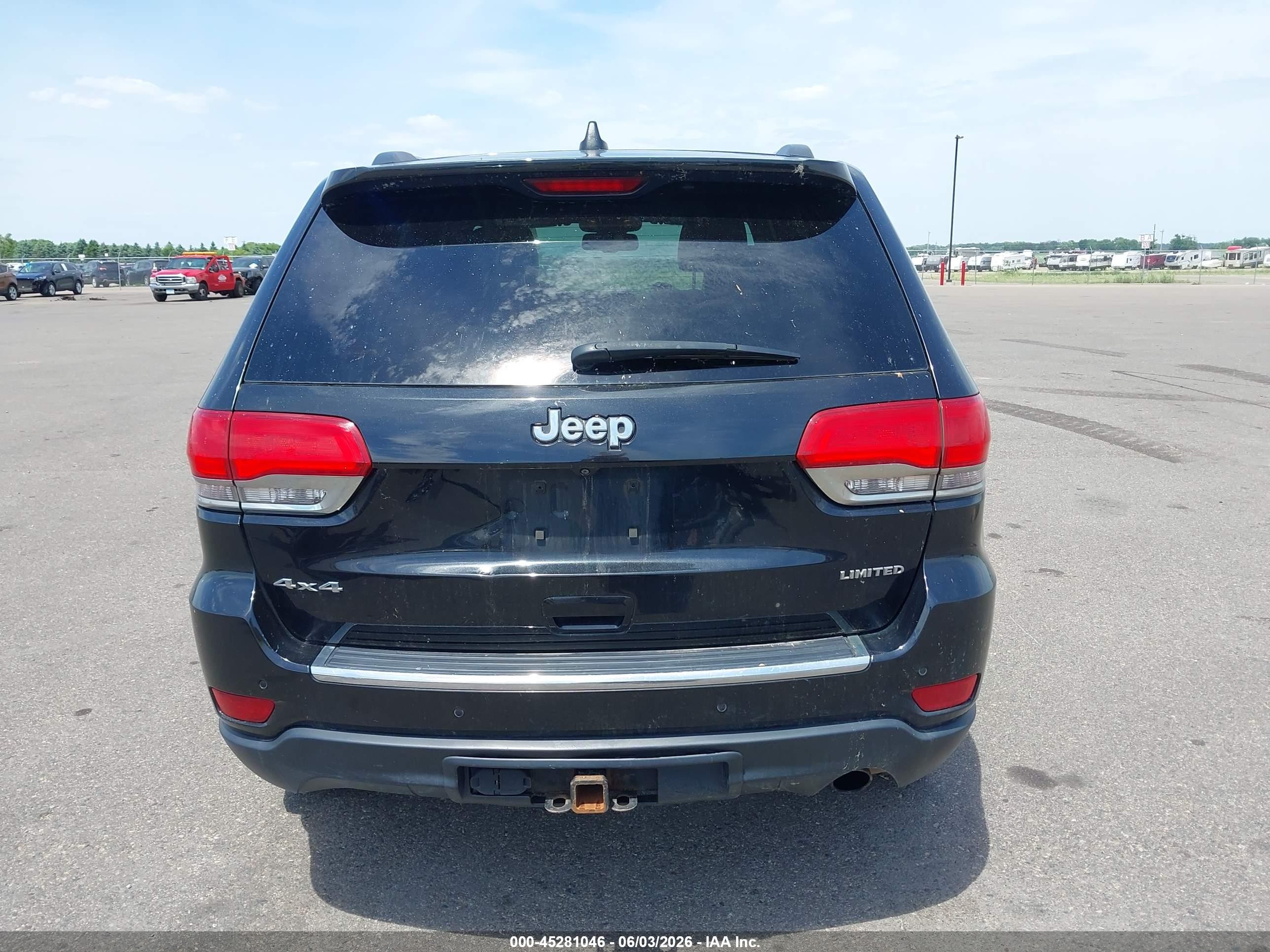 2015 Jeep Grand Cherokee Limited Black vin: 1C4RJFBG8FC214761