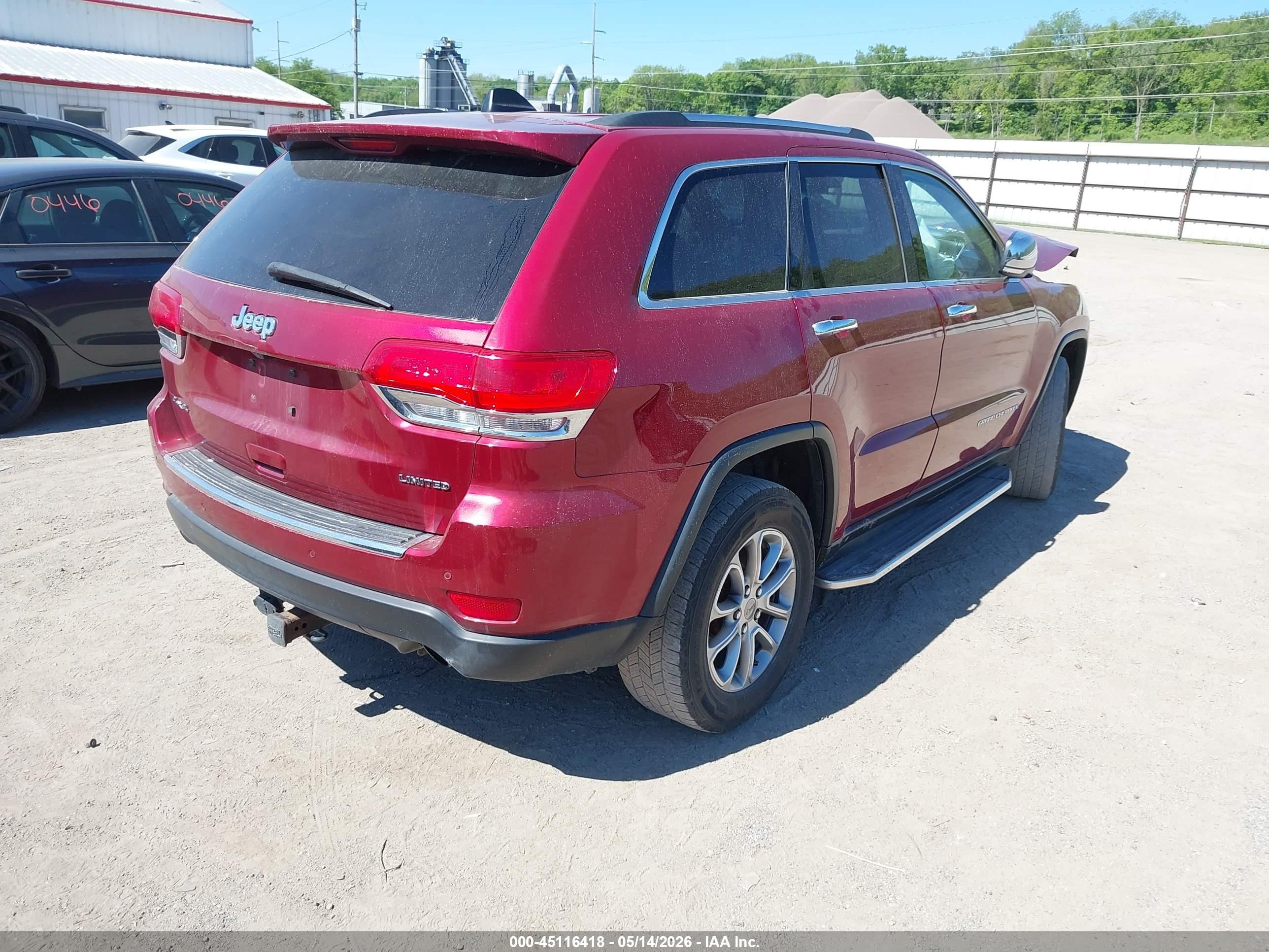 2015 Jeep Grand Cherokee Limited Red vin: 1C4RJFBG8FC243015