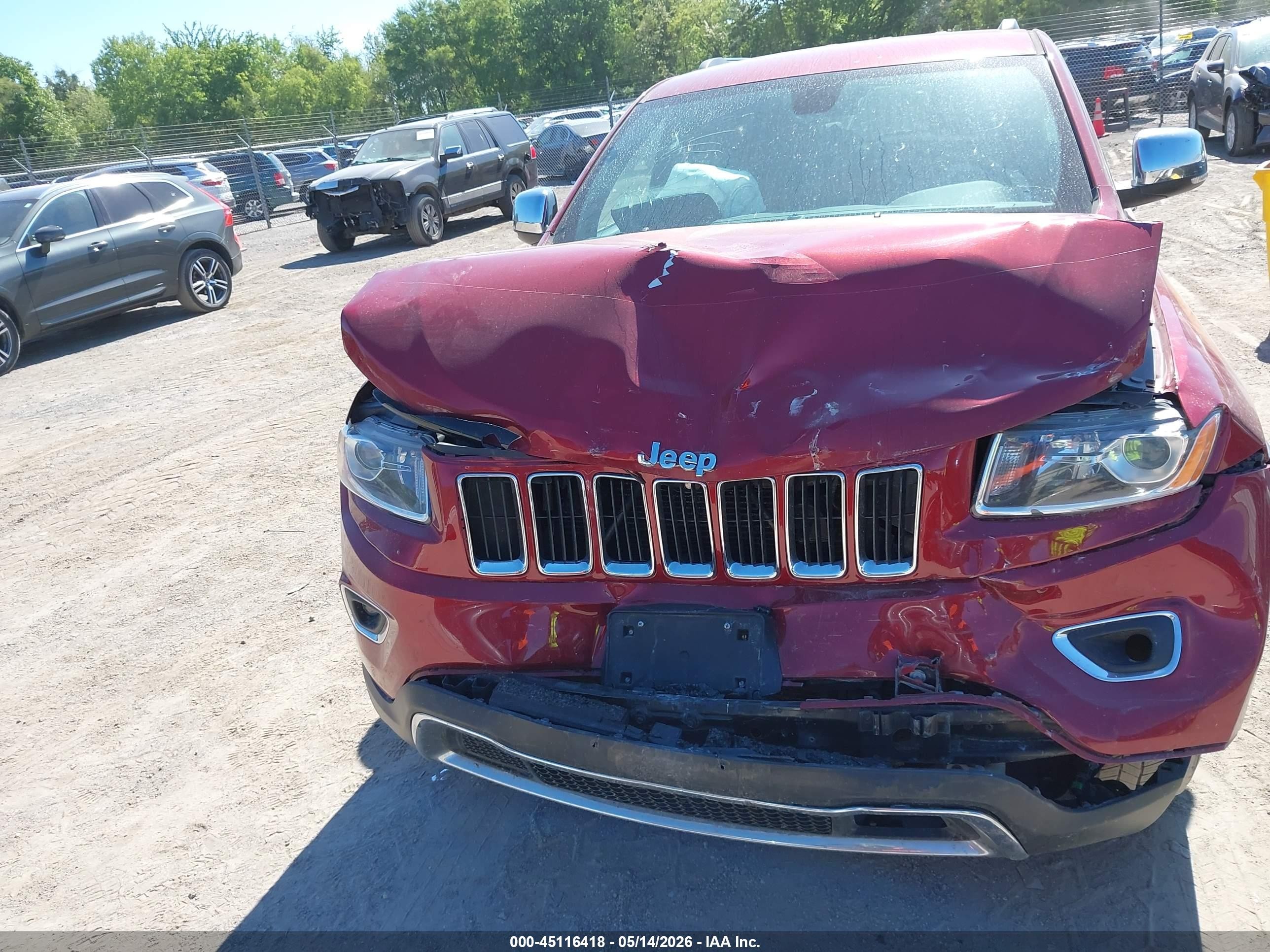 2015 Jeep Grand Cherokee Limited Red vin: 1C4RJFBG8FC243015