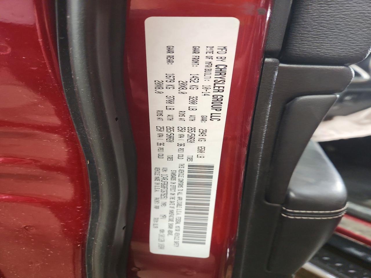 2015 Jeep Grand Cherokee Limited Red vin: 1C4RJFBG8FC679251