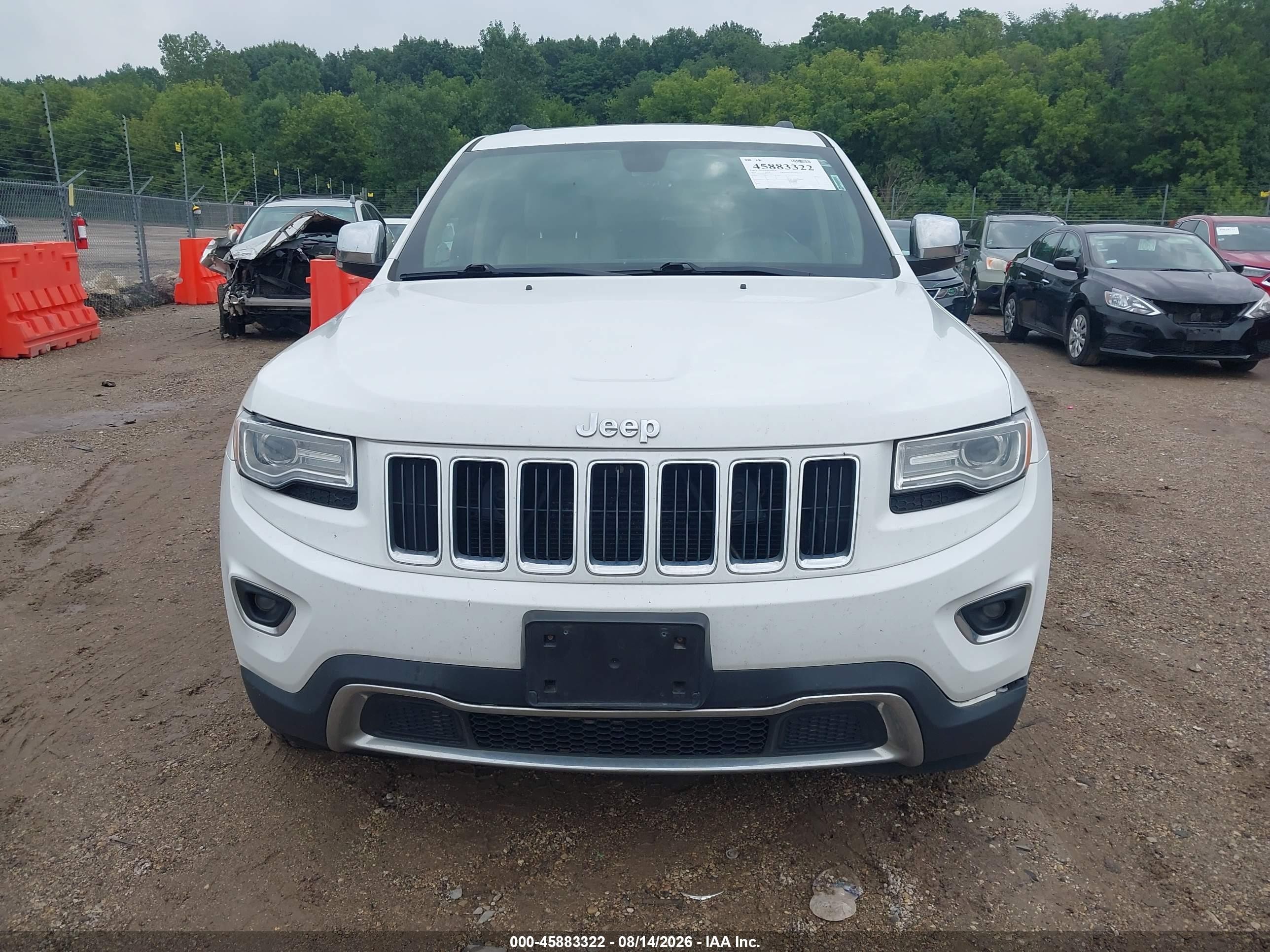 2015 Jeep Grand Cherokee Limited White vin: 1C4RJFBG8FC731879