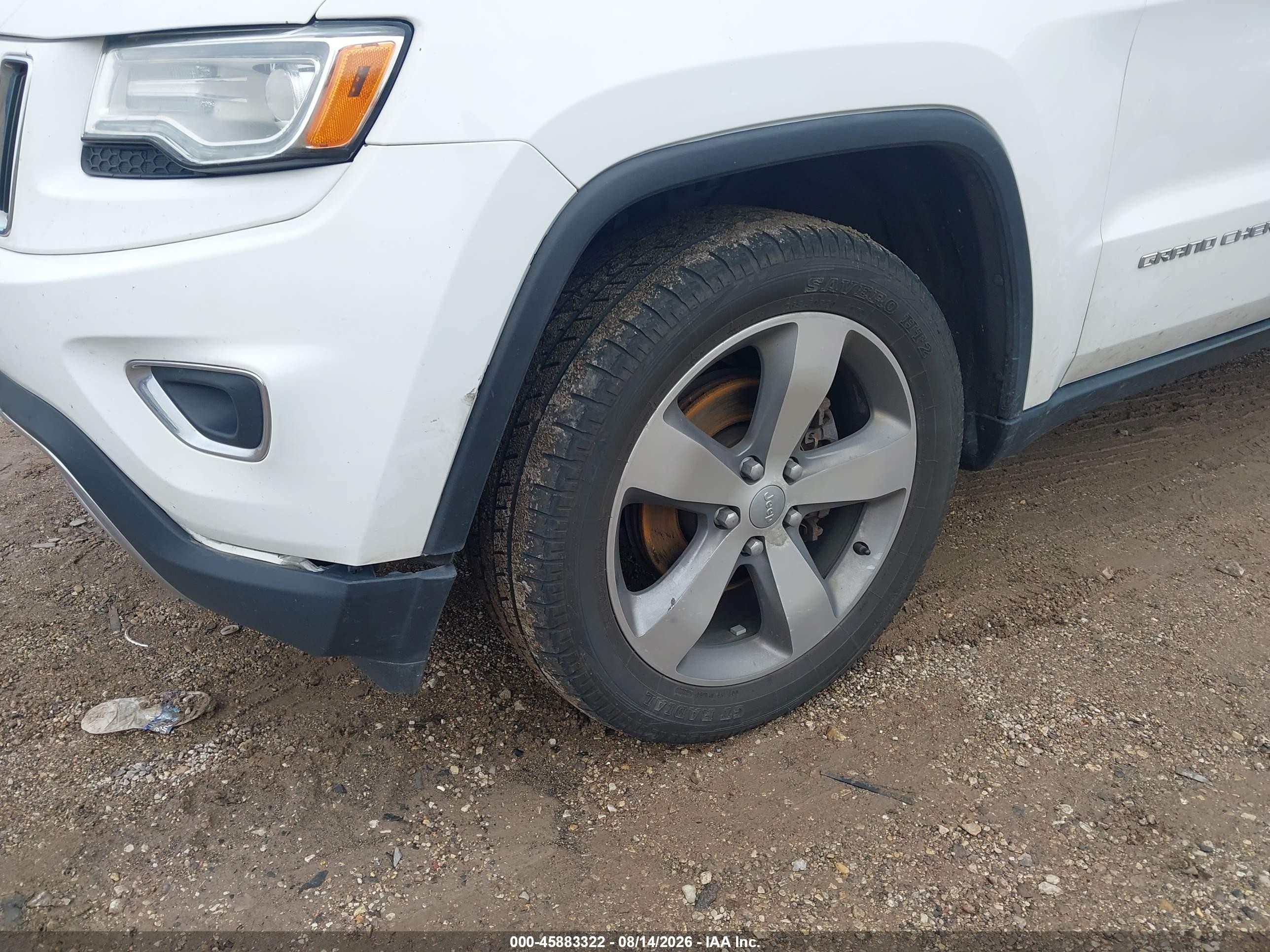 2015 Jeep Grand Cherokee Limited White vin: 1C4RJFBG8FC731879