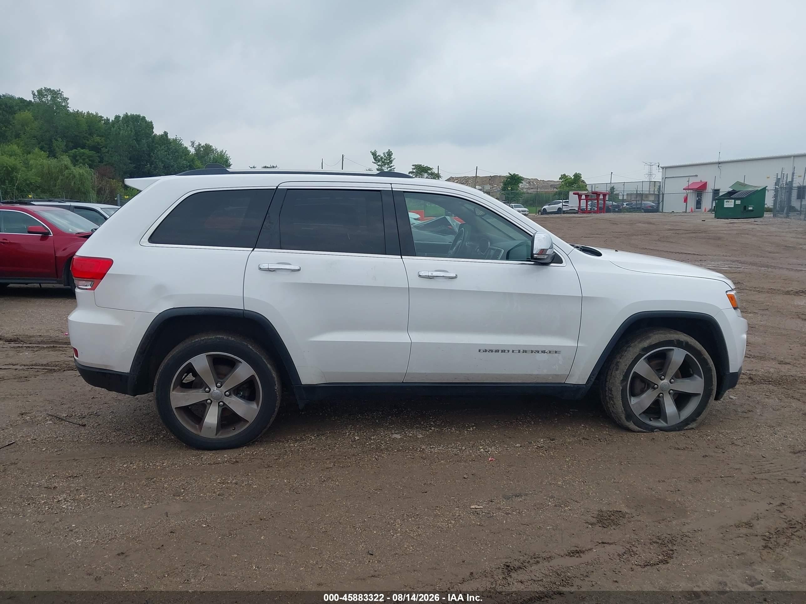 2015 Jeep Grand Cherokee Limited White vin: 1C4RJFBG8FC731879