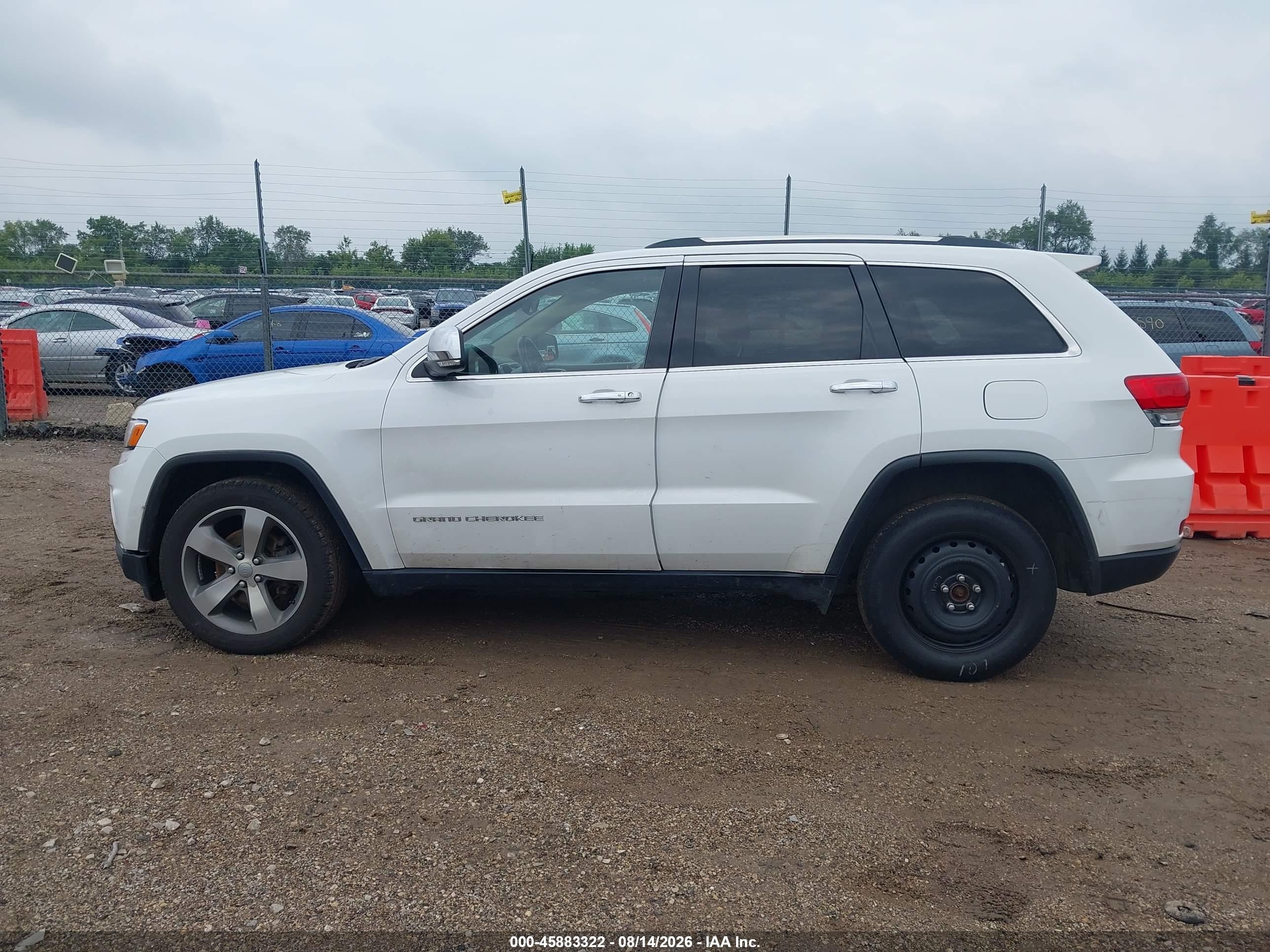 2015 Jeep Grand Cherokee Limited White vin: 1C4RJFBG8FC731879