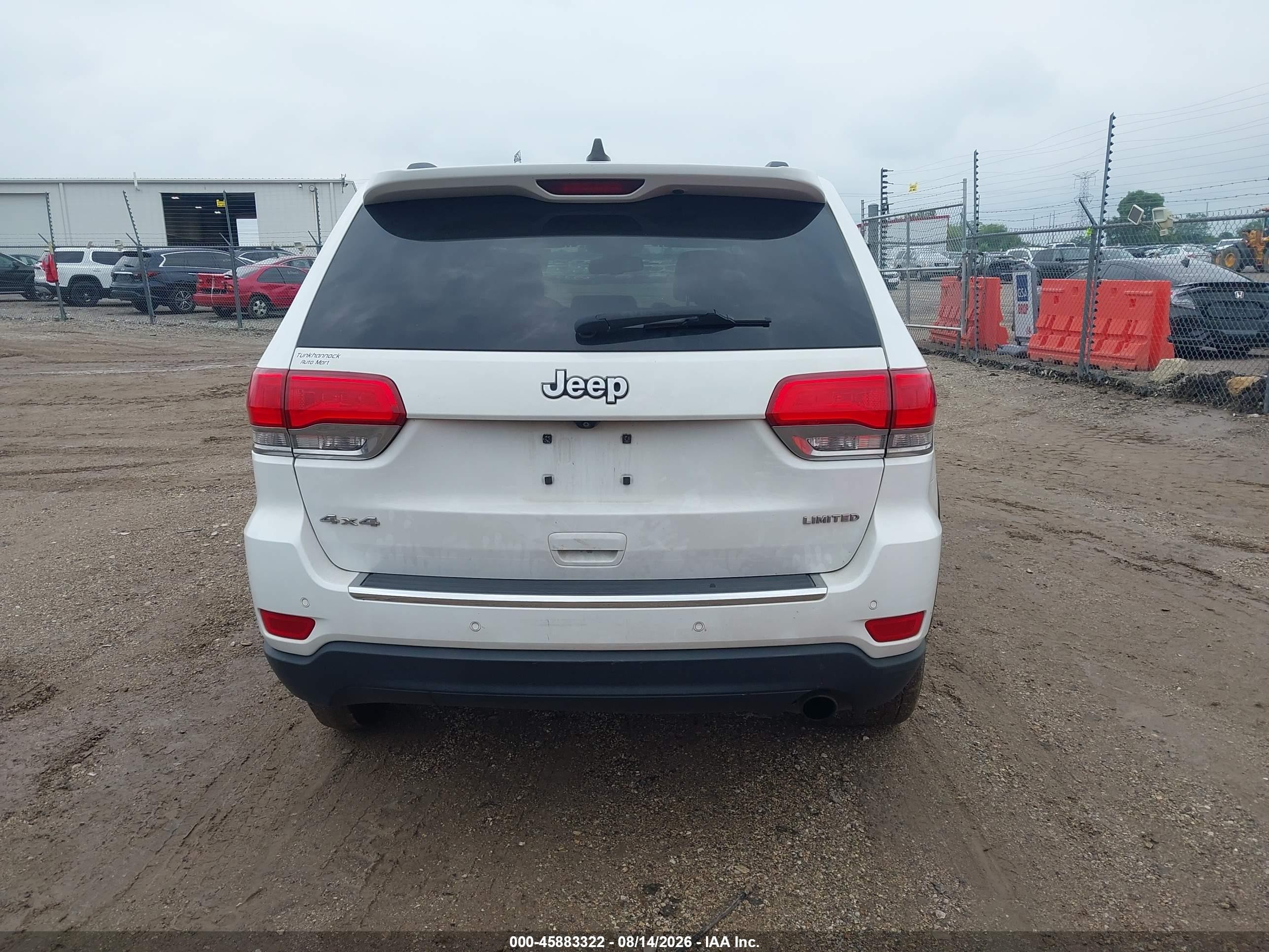 2015 Jeep Grand Cherokee Limited White vin: 1C4RJFBG8FC731879