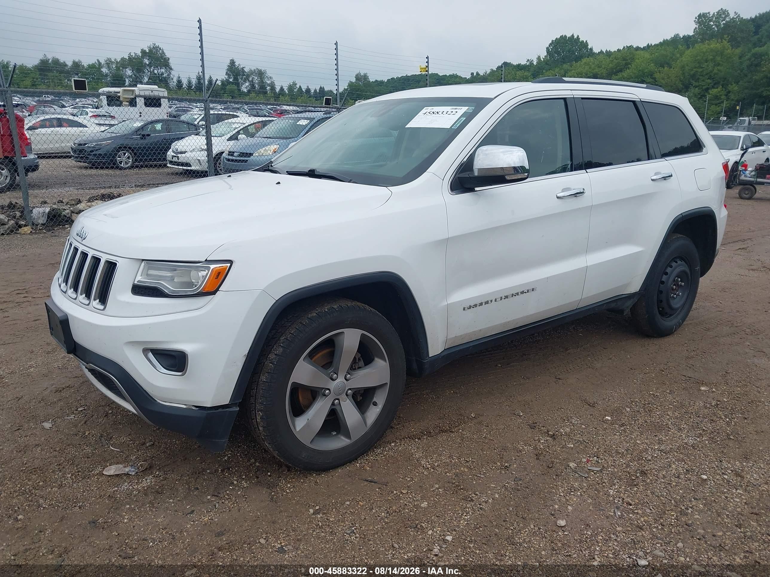 2015 Jeep Grand Cherokee Limited White vin: 1C4RJFBG8FC731879
