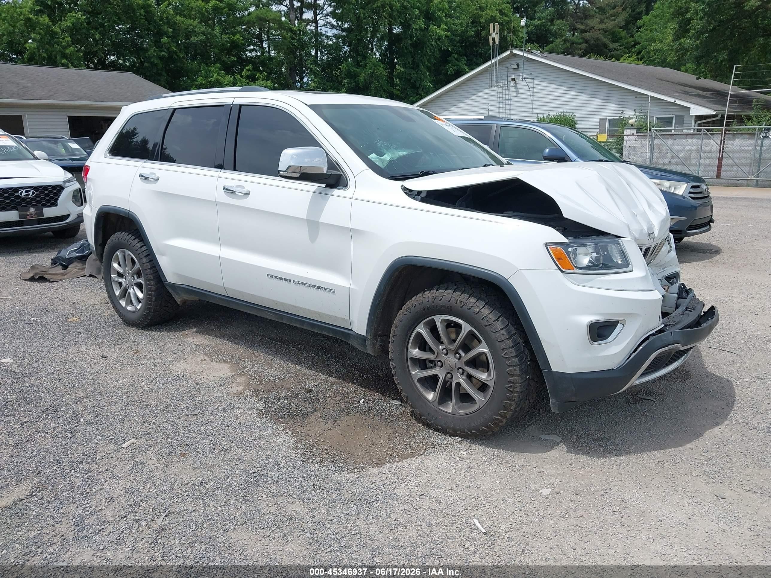 2015 Jeep Grand Cherokee Limited White vin: 1C4RJFBG8FC733552