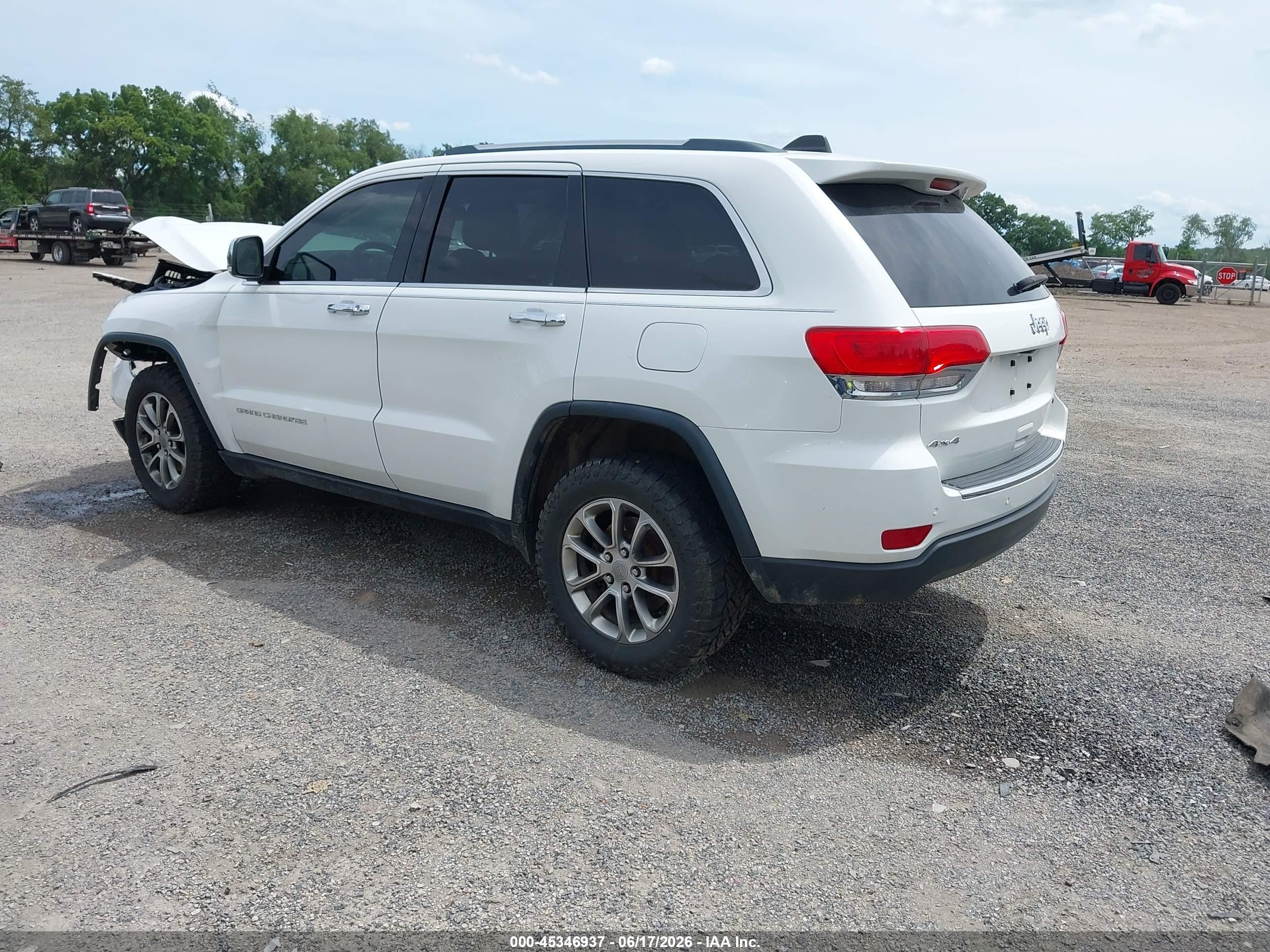 2015 Jeep Grand Cherokee Limited White vin: 1C4RJFBG8FC733552