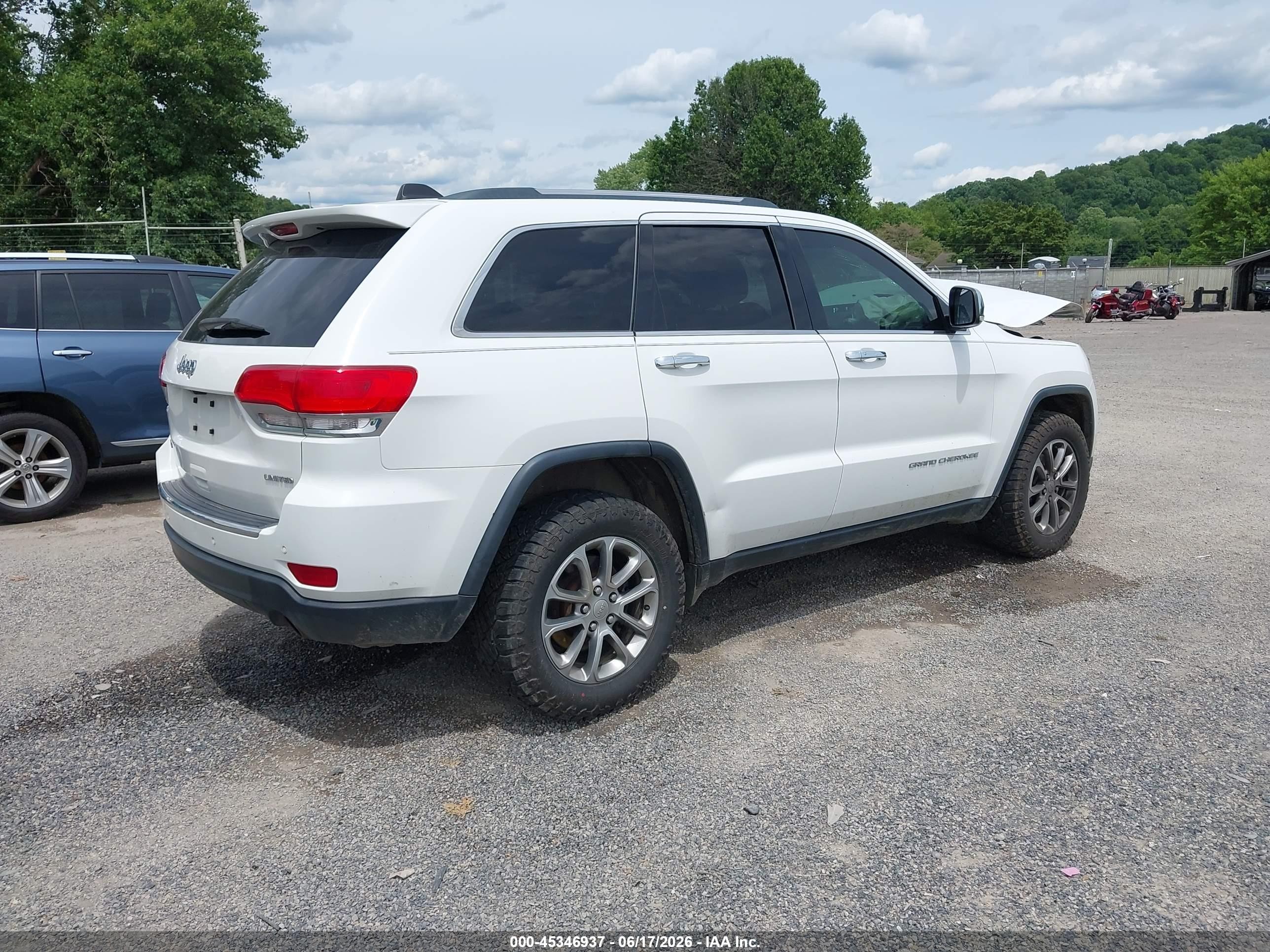 2015 Jeep Grand Cherokee Limited White vin: 1C4RJFBG8FC733552
