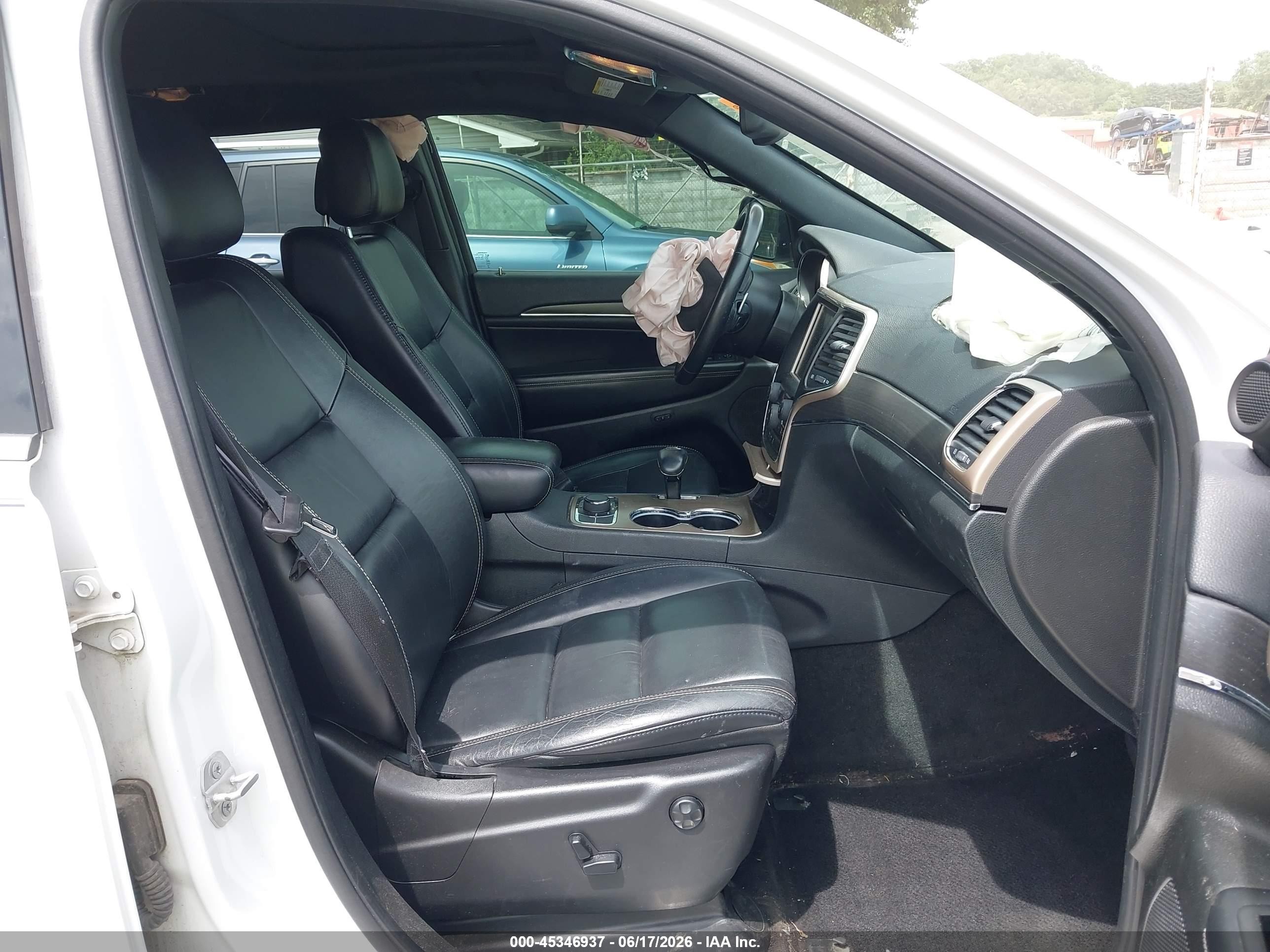 2015 Jeep Grand Cherokee Limited White vin: 1C4RJFBG8FC733552