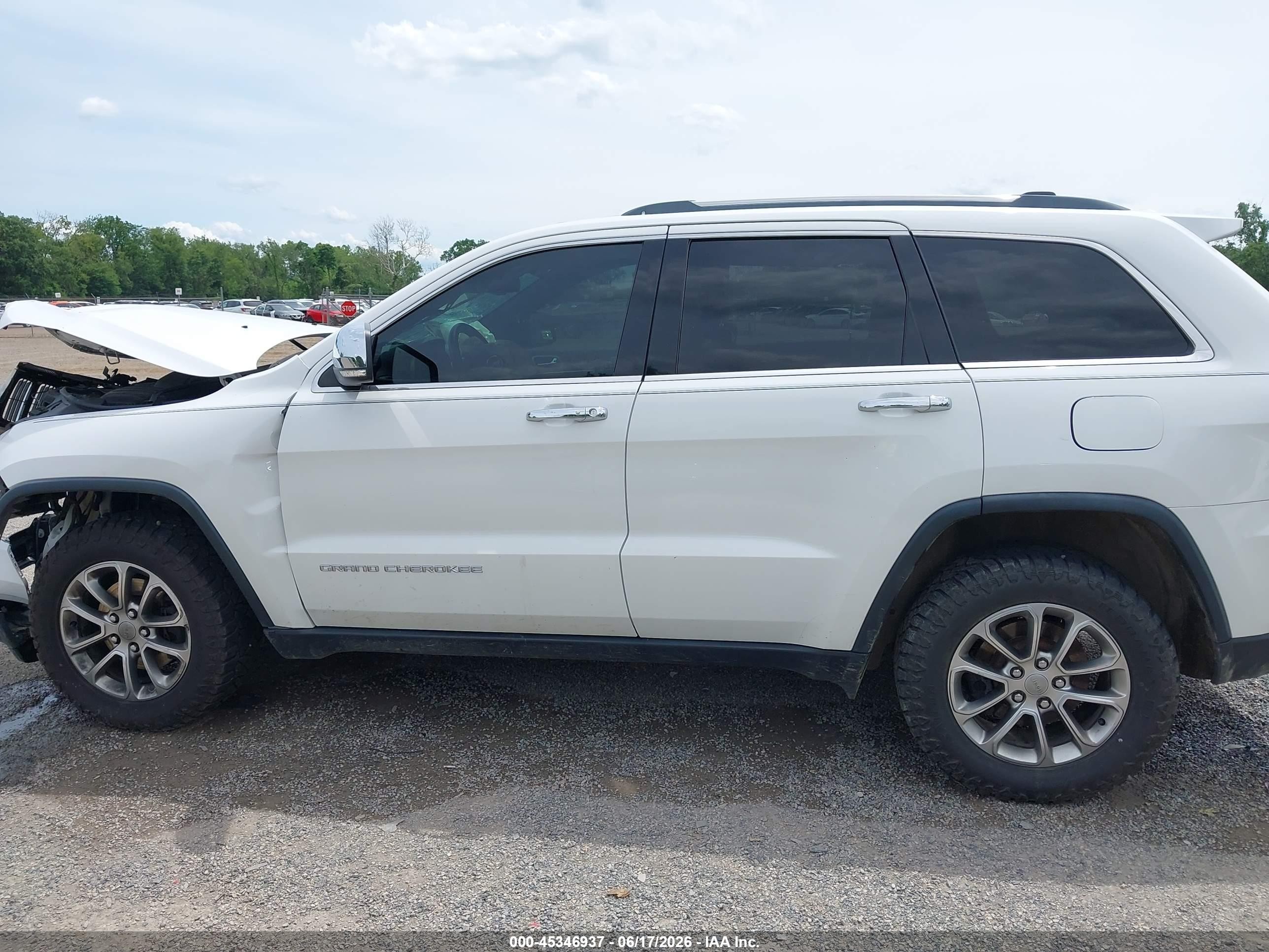 2015 Jeep Grand Cherokee Limited White vin: 1C4RJFBG8FC733552