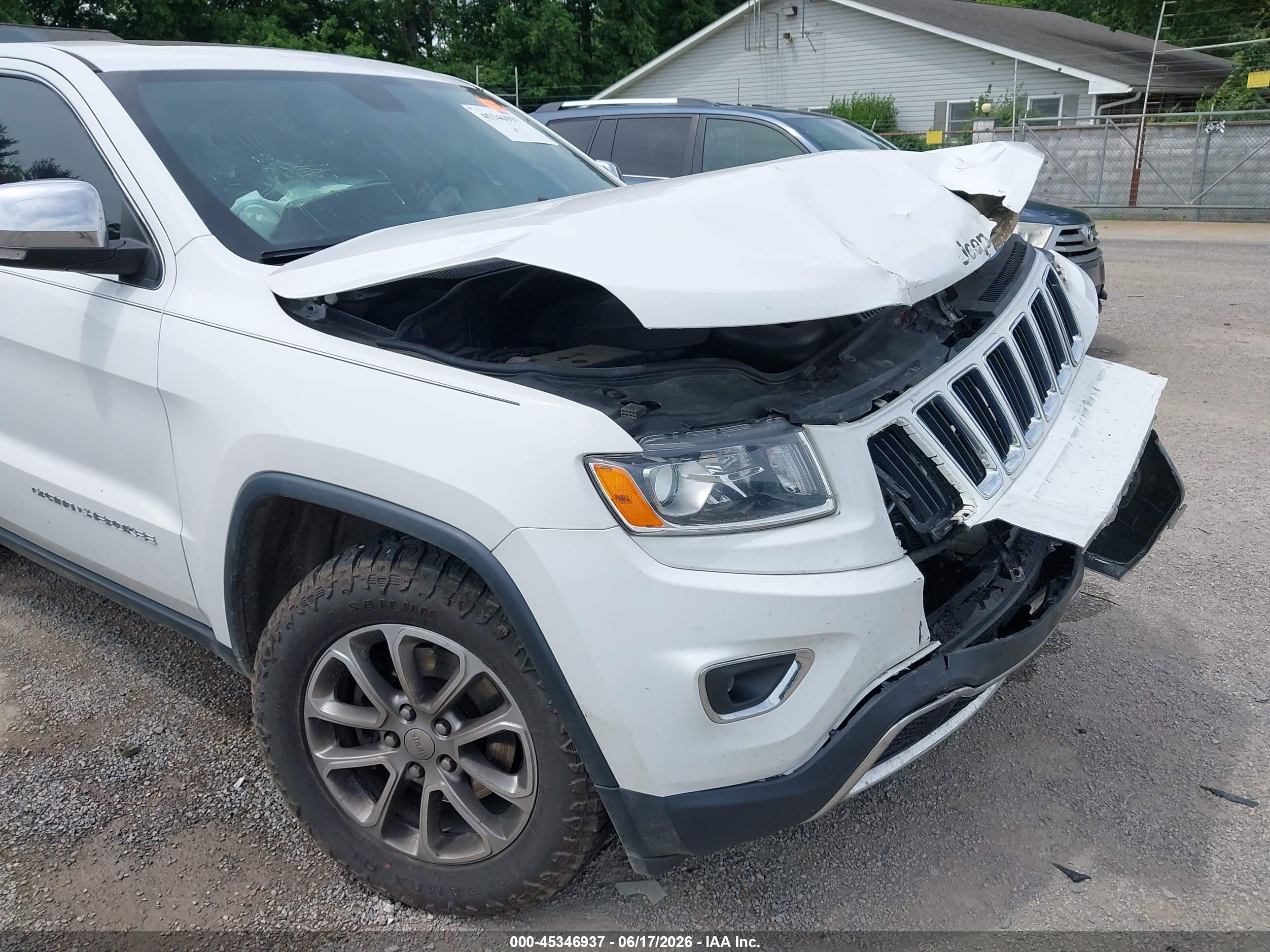 2015 Jeep Grand Cherokee Limited White vin: 1C4RJFBG8FC733552